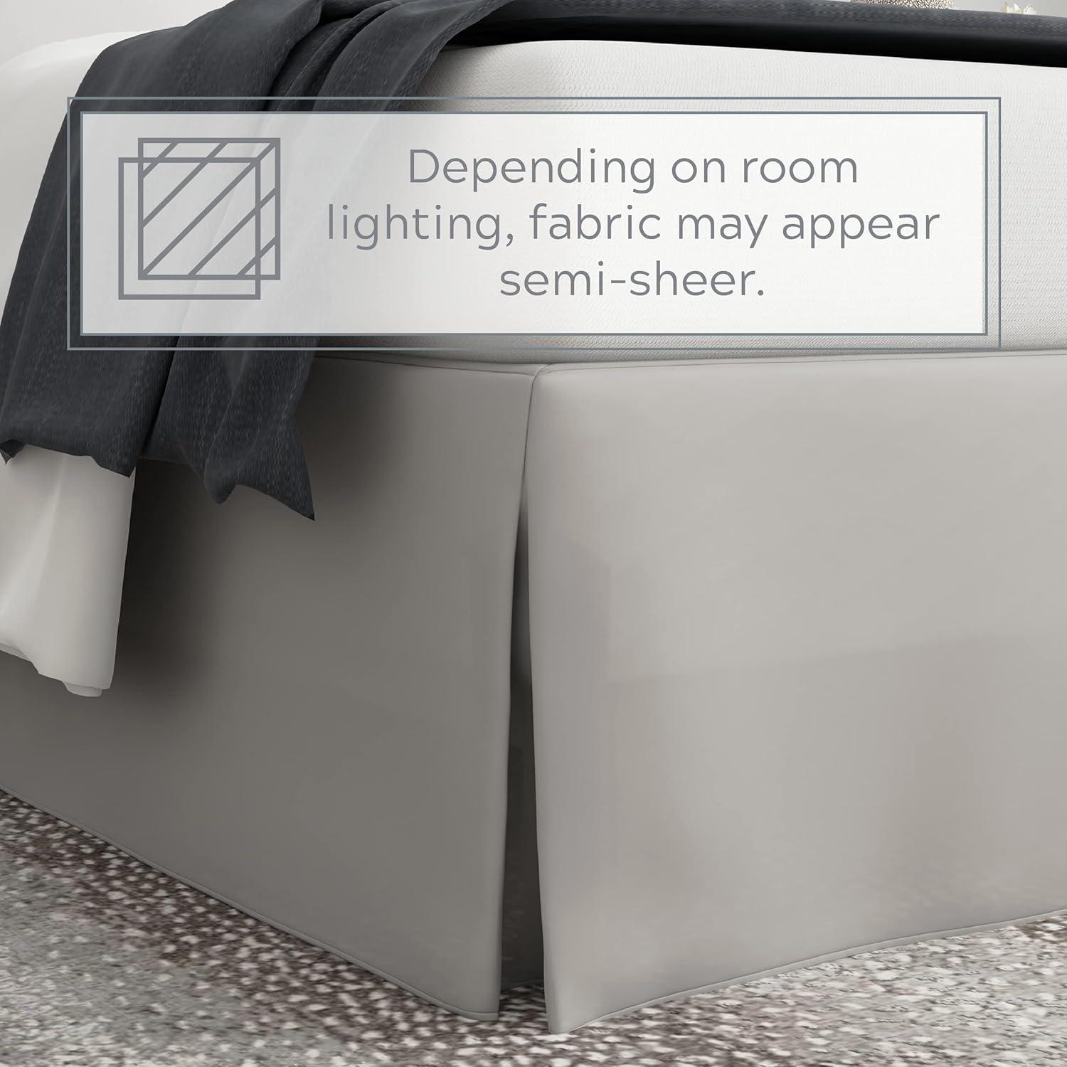 Fresh Ideas Pleated Wrinkle Resistant Wrap Around Bed Skirt