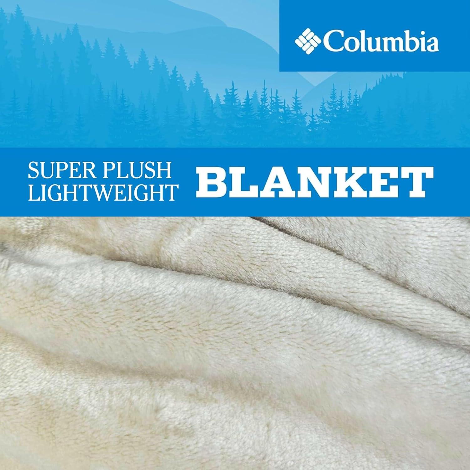 Columbia Super Soft Plush Fleece Throw Blanket Color: Dark Stone Size: N/A
