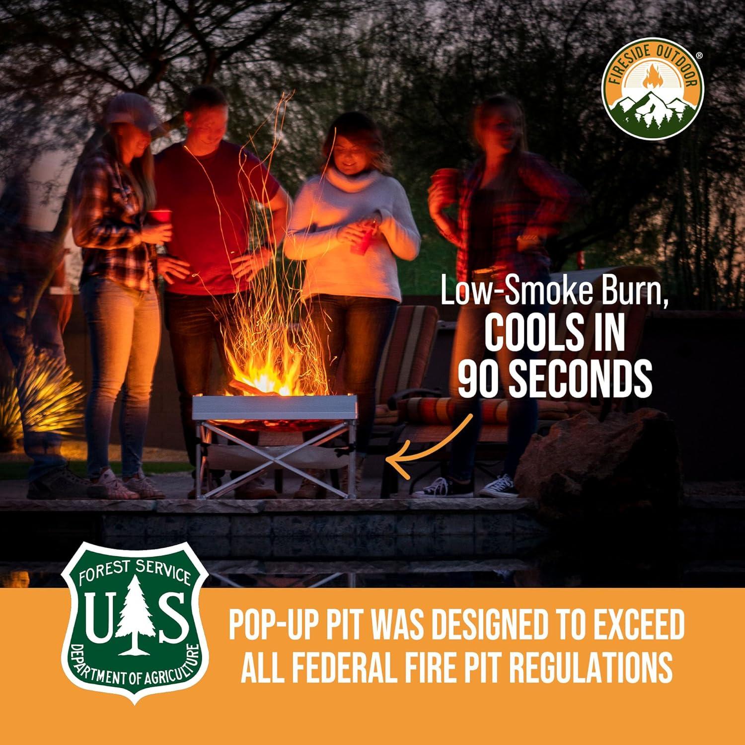 Fireside Outdoor Pop Up Pit Replacement Mesh 24"x24" for Small Portable Fire Pit Wood Burning, Campfire Pits, Mesh Firepit, Camping Fire Pits Portable, Firepit Accessories, Outdoor Firepits