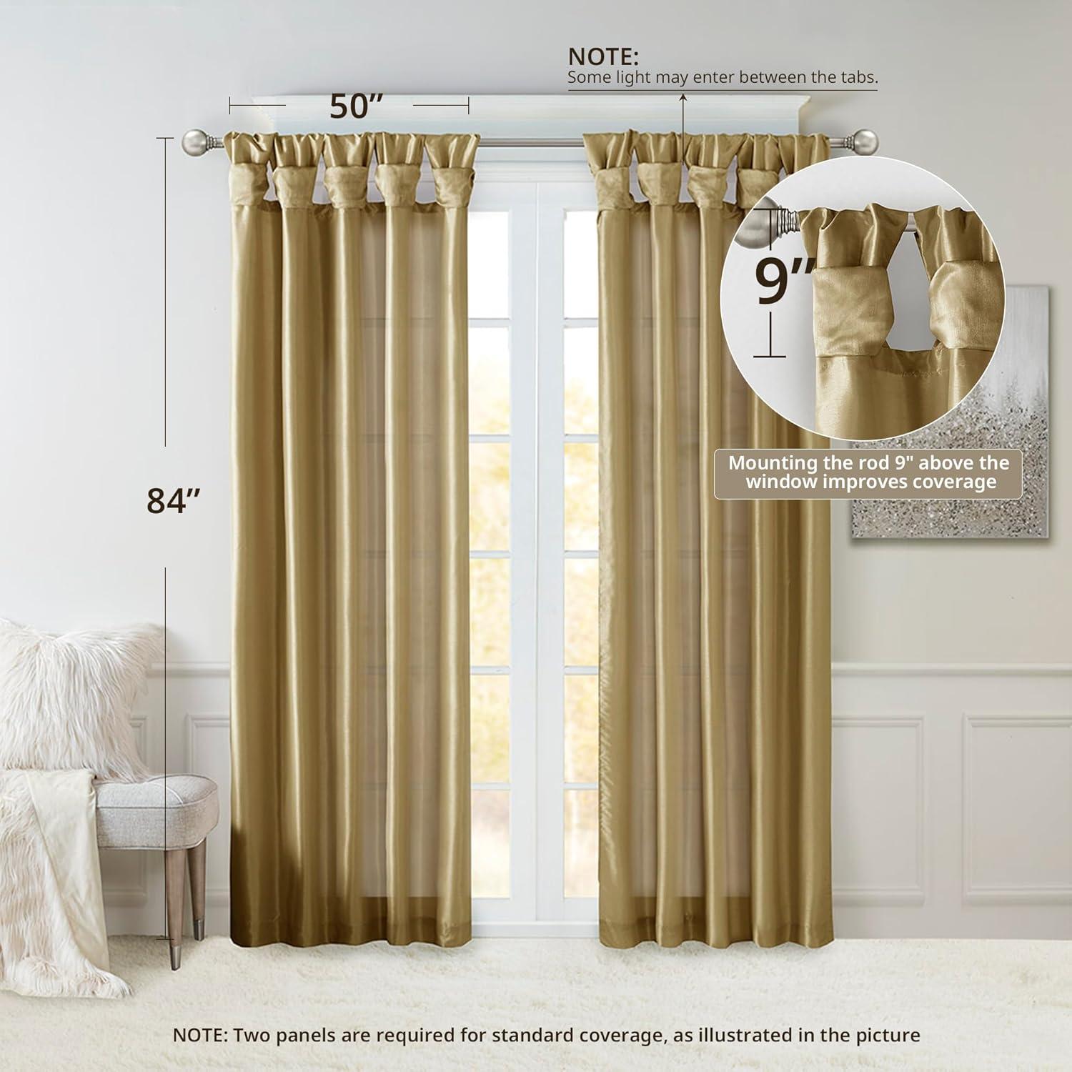 Madison Park Rivau Light-Filtering Single Curtain Panel