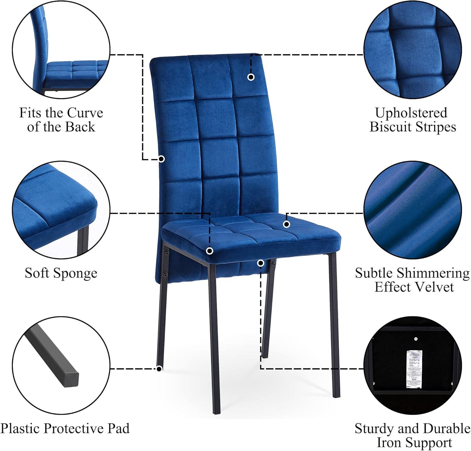 Brooklyn Velvet High Back Side Chair