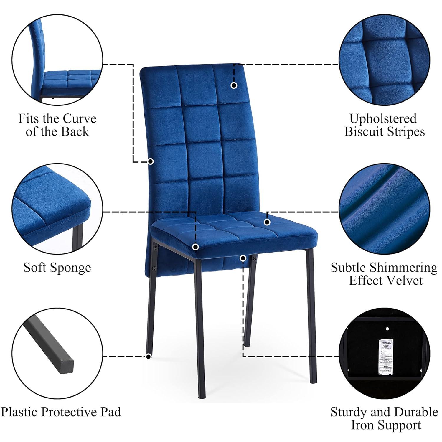 Brooklyn Velvet High Back Side Chair