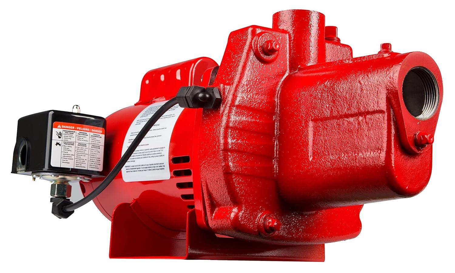 Red Lion RJS-50-PREM .5HP Cast Iron Thermoplastic Shallow Well Jet Pump