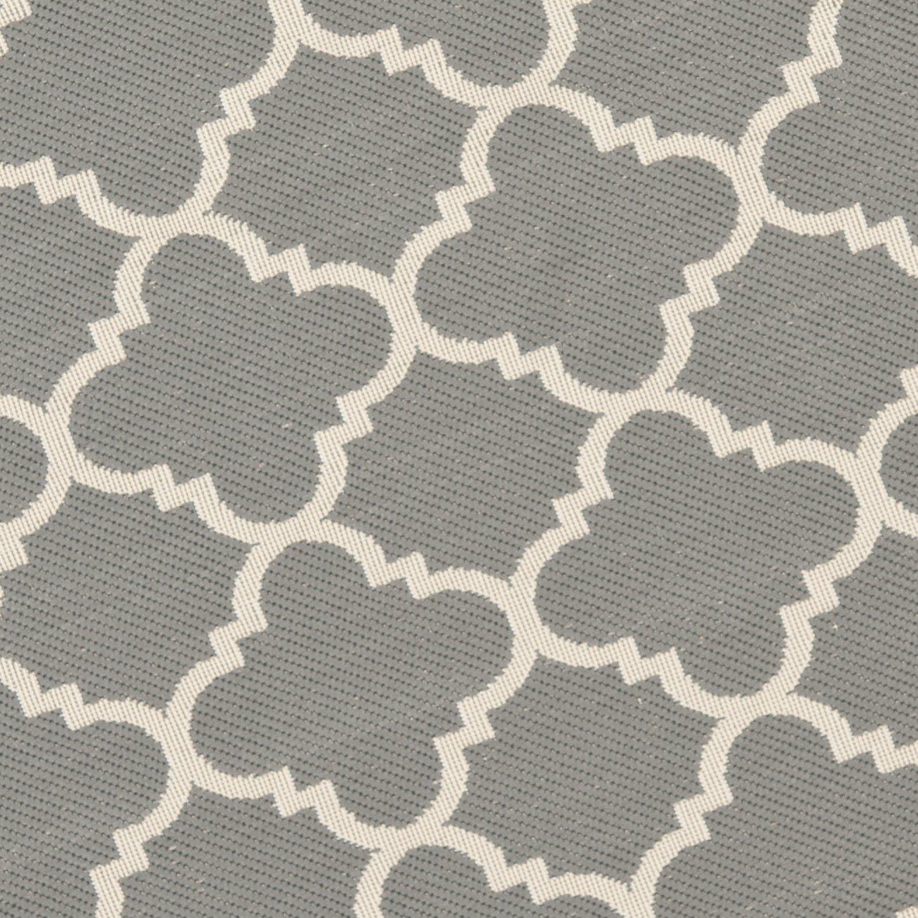 Courtyard CY6918 Power Loomed Indoor/Outdoor Area Rug - Anthracite/Beige - 5'3" round - Safavieh.