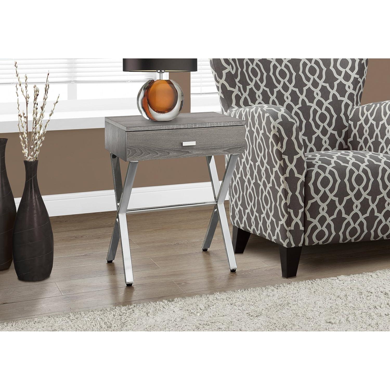 Monarch Specialties Accent Table, Side, End, Nightstand, Lamp, Bedroom, Glossy White Laminate