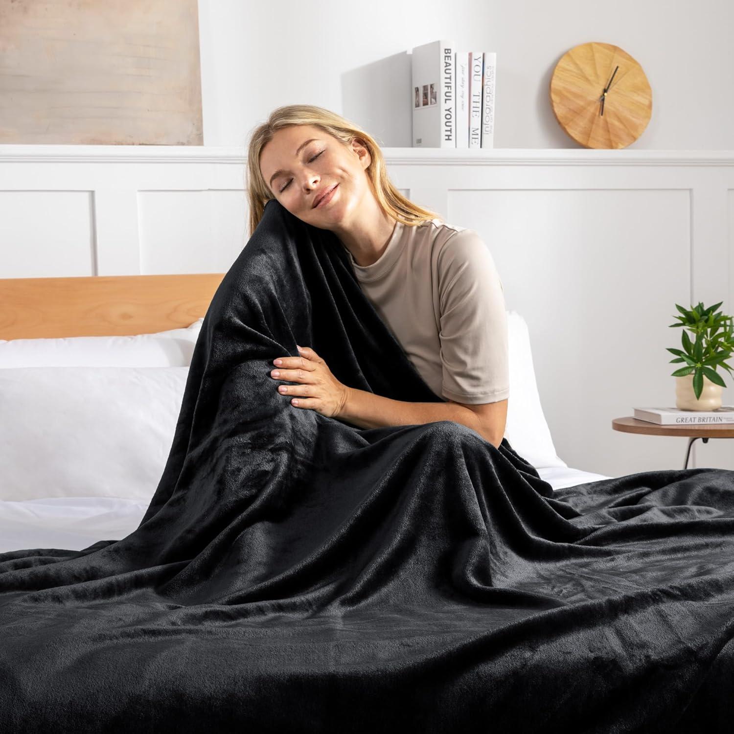 Bare Home Bare Home Microplush Fleece Blanket - Fuzzy, Warm, Bed/Throw Blanket