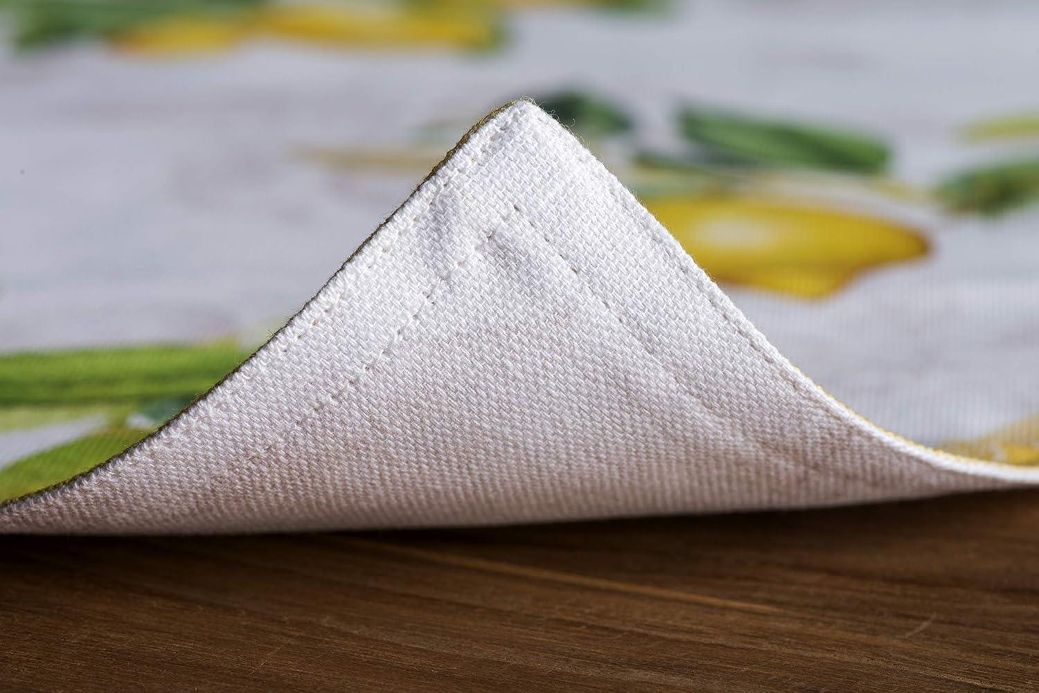 Maison d' Hermine Placemats Set of 4 100% Cotton Washable Cloth Place Mats, Reusable Table Mats for Kitchen Dining Decoration, Party, Wedding, Restaurant Spring/Summer (Limoncello, 13" x 19")