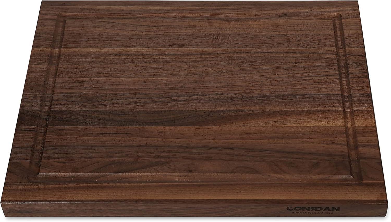 CONSDAN CONSDAN Wood Cutting Board, Black Walnut