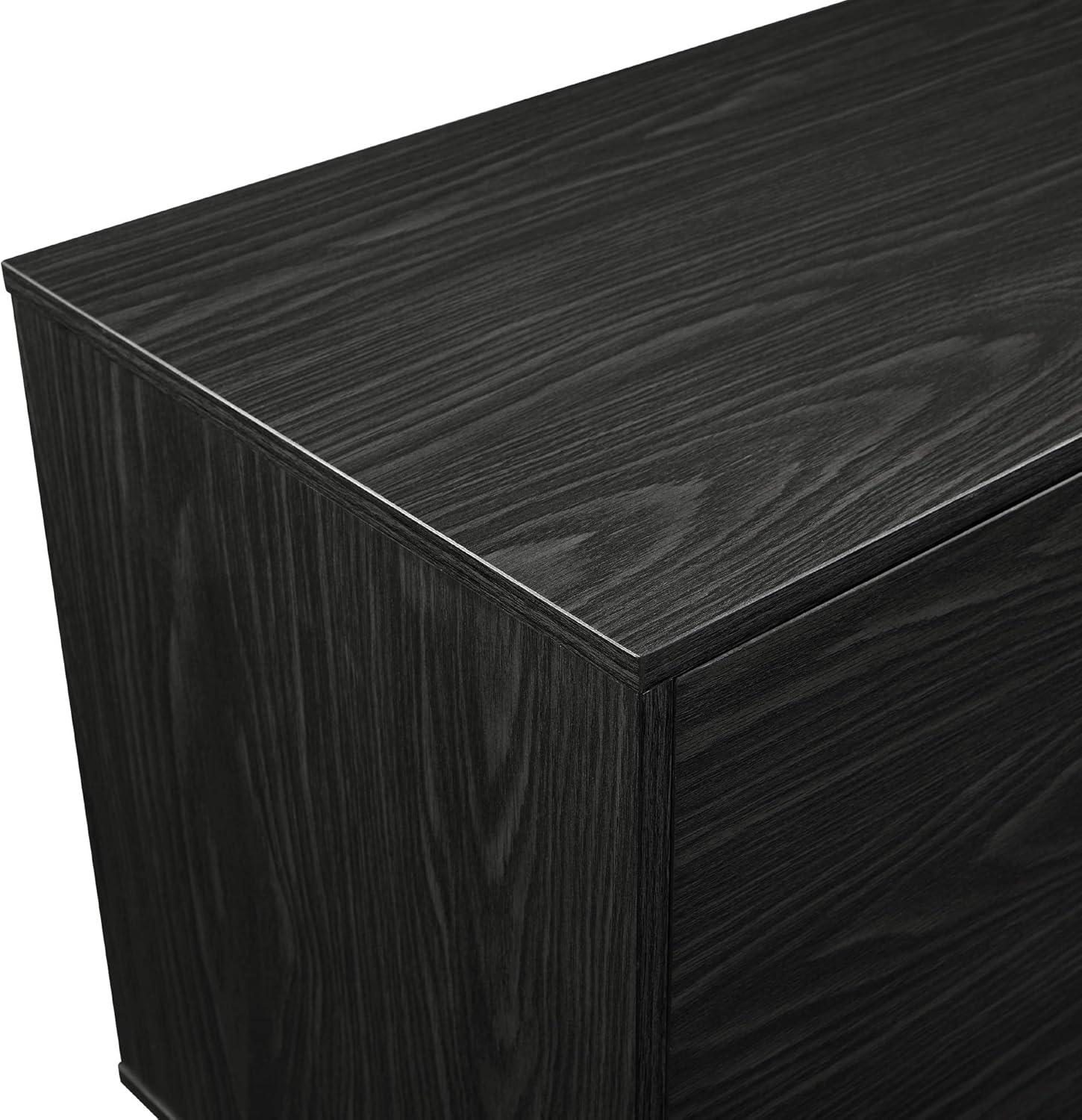 Desert Fields Thea Soporte de TV de Dos Puertas de Mediados de Siglo para Televisores de hasta 80", Grafito