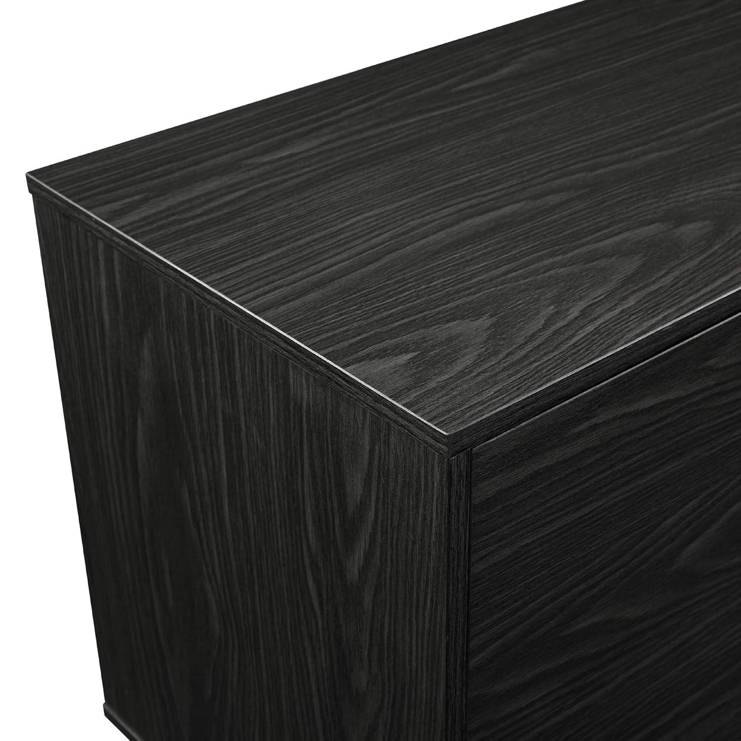 Desert Fields Thea Soporte de TV de Dos Puertas de Mediados de Siglo para Televisores de hasta 80", Grafito