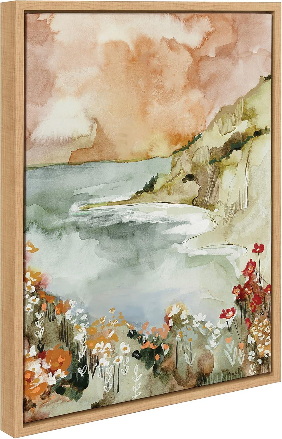 18" x 24" Sylvie Landscape 04 Framed Canvas by Annie Quigley - Kate & Laurel All Things Decor