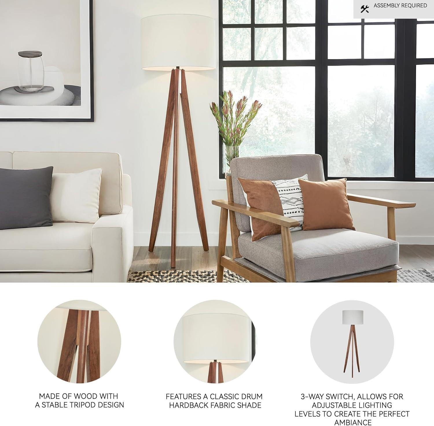 Signature Design by Ashley Casual Dallson Floor Lamp  Gray/Brown