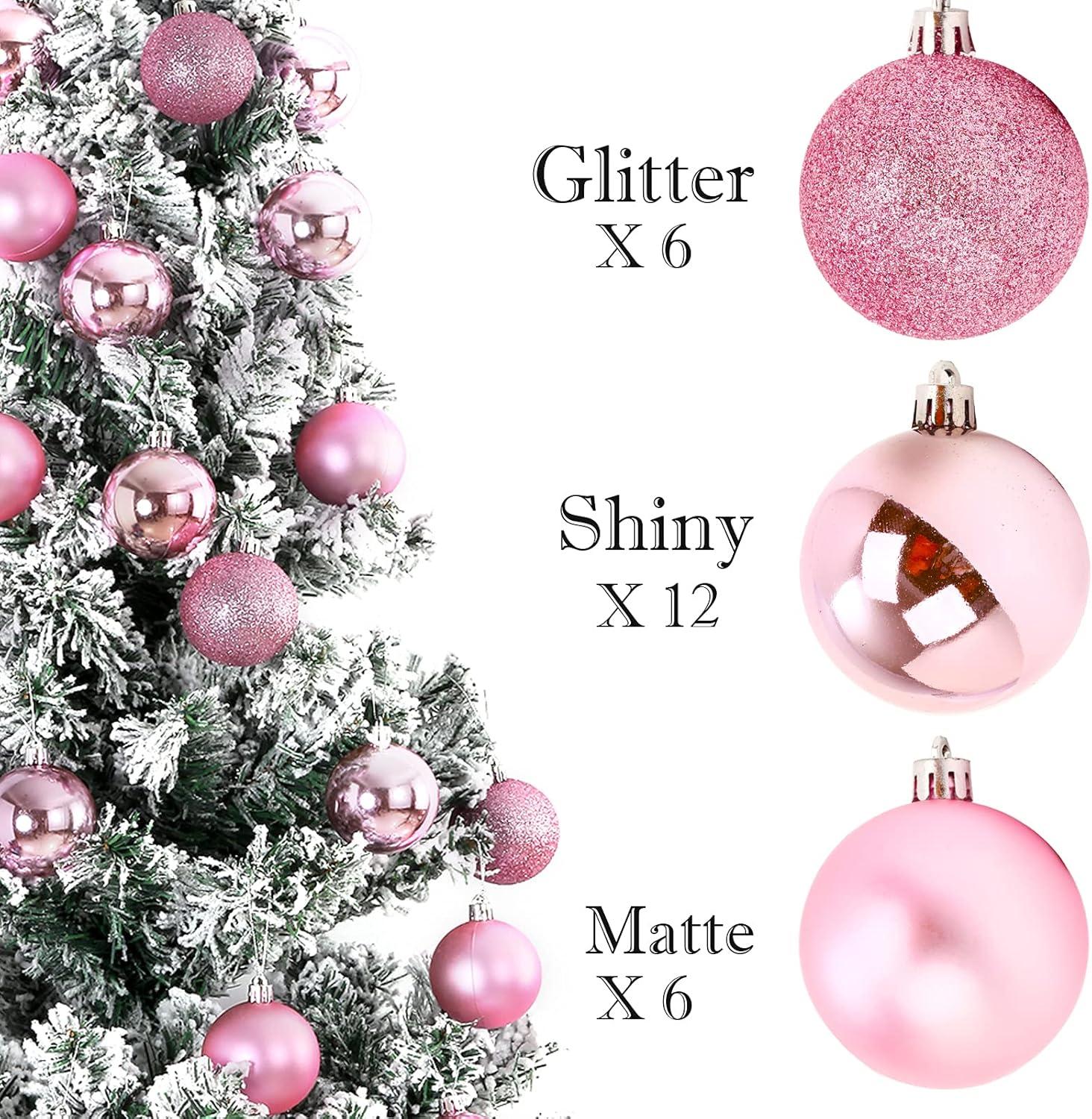 Fuebueo Clearance! 24Pcs Christmas Balls Ornaments for Xmas Christmas Tree (1.2"-3.1CM)