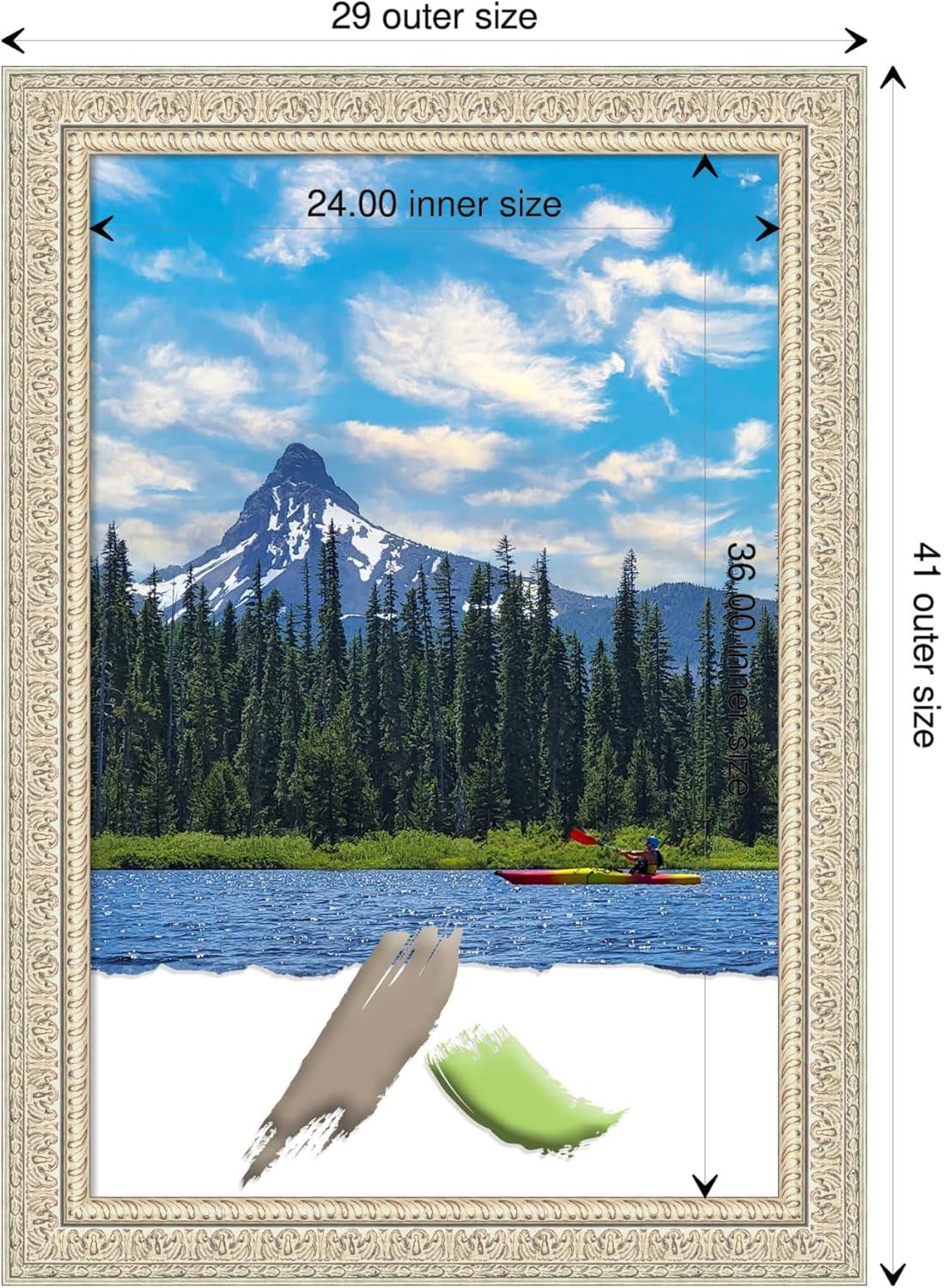 Amanti Art Fair Baroque Cream Wood Picture Frame