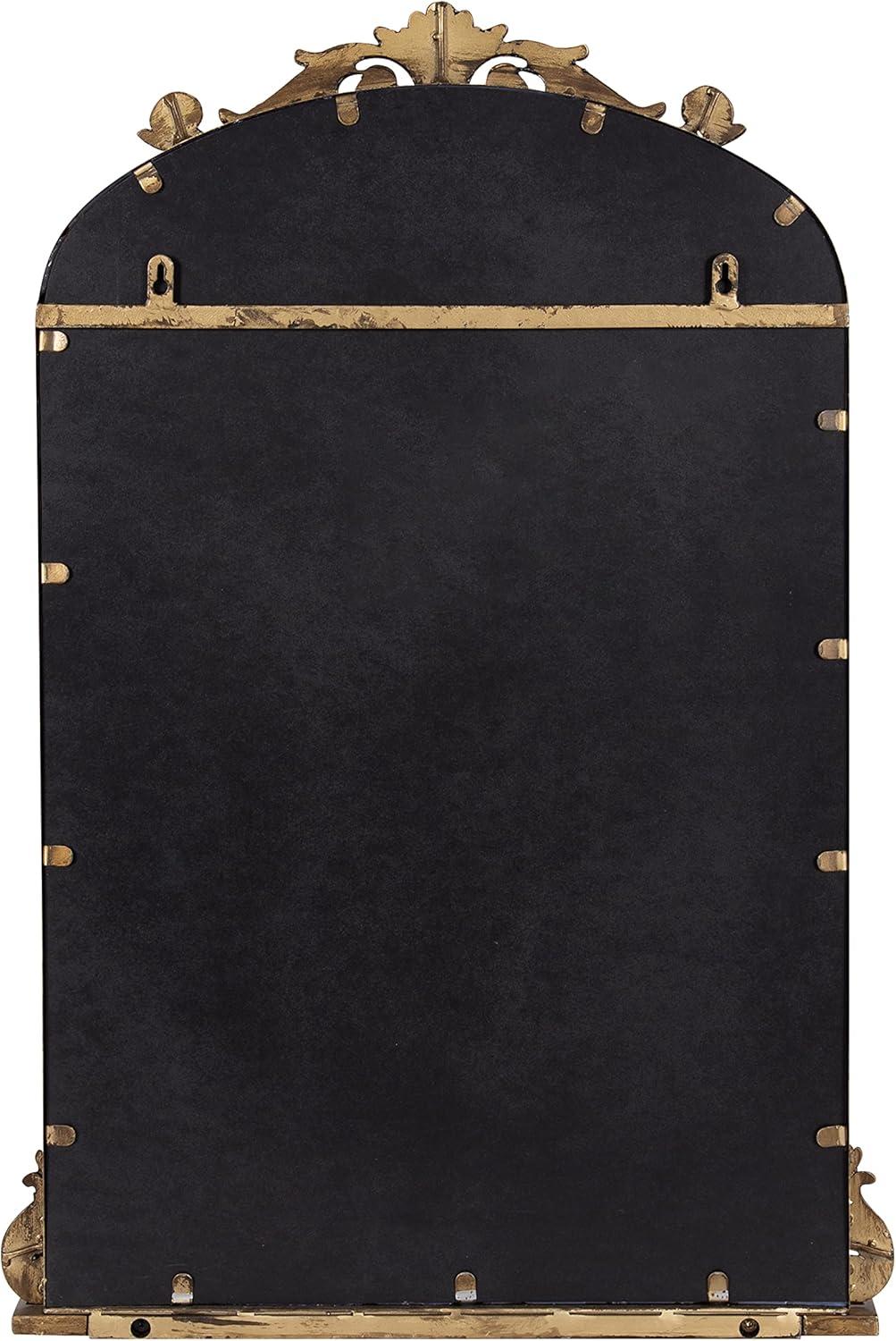 Kate and Laurel Arendahl Functional Mirror with Shelf - Gold, 21x32