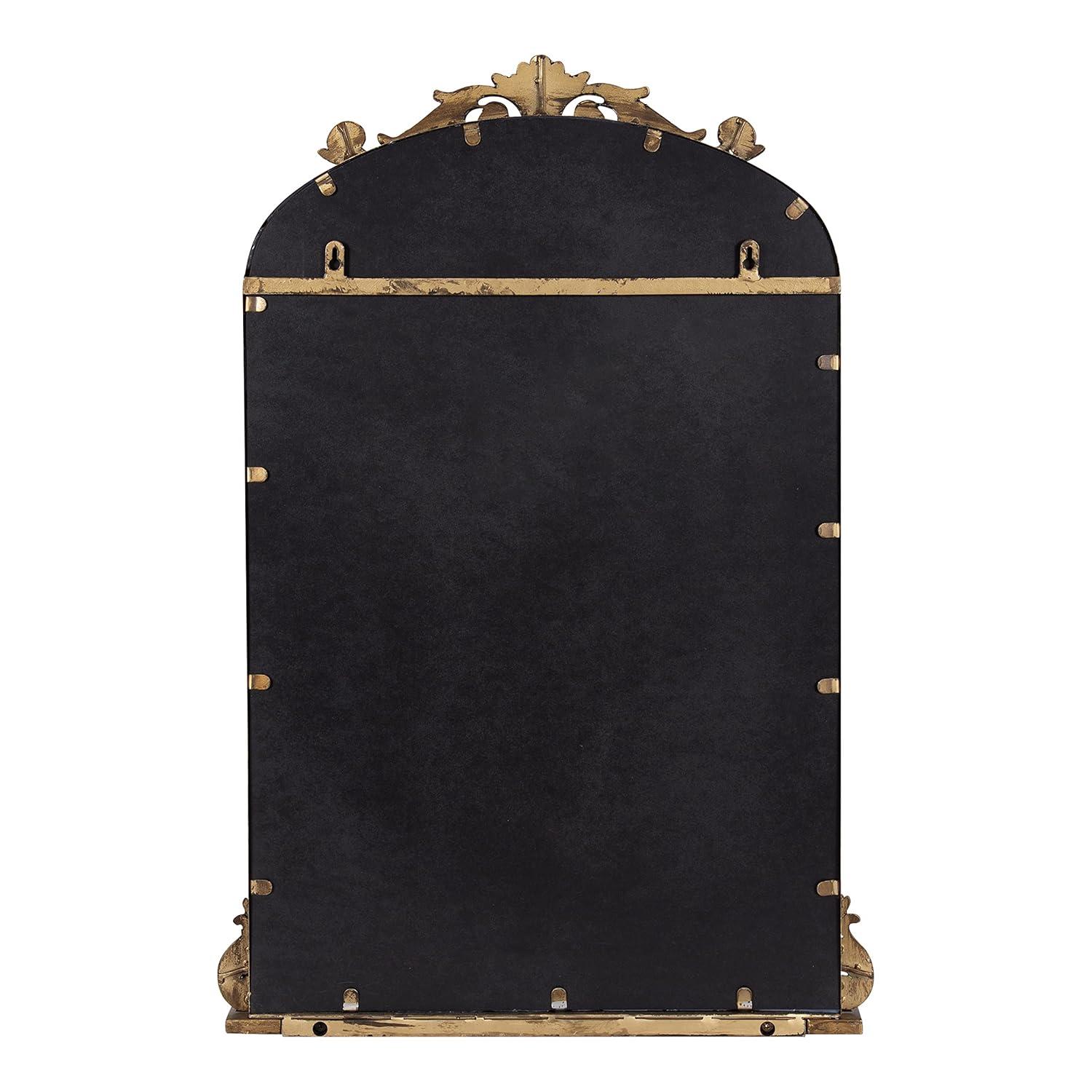 Kate and Laurel Arendahl Functional Mirror with Shelf - Gold, 21x32