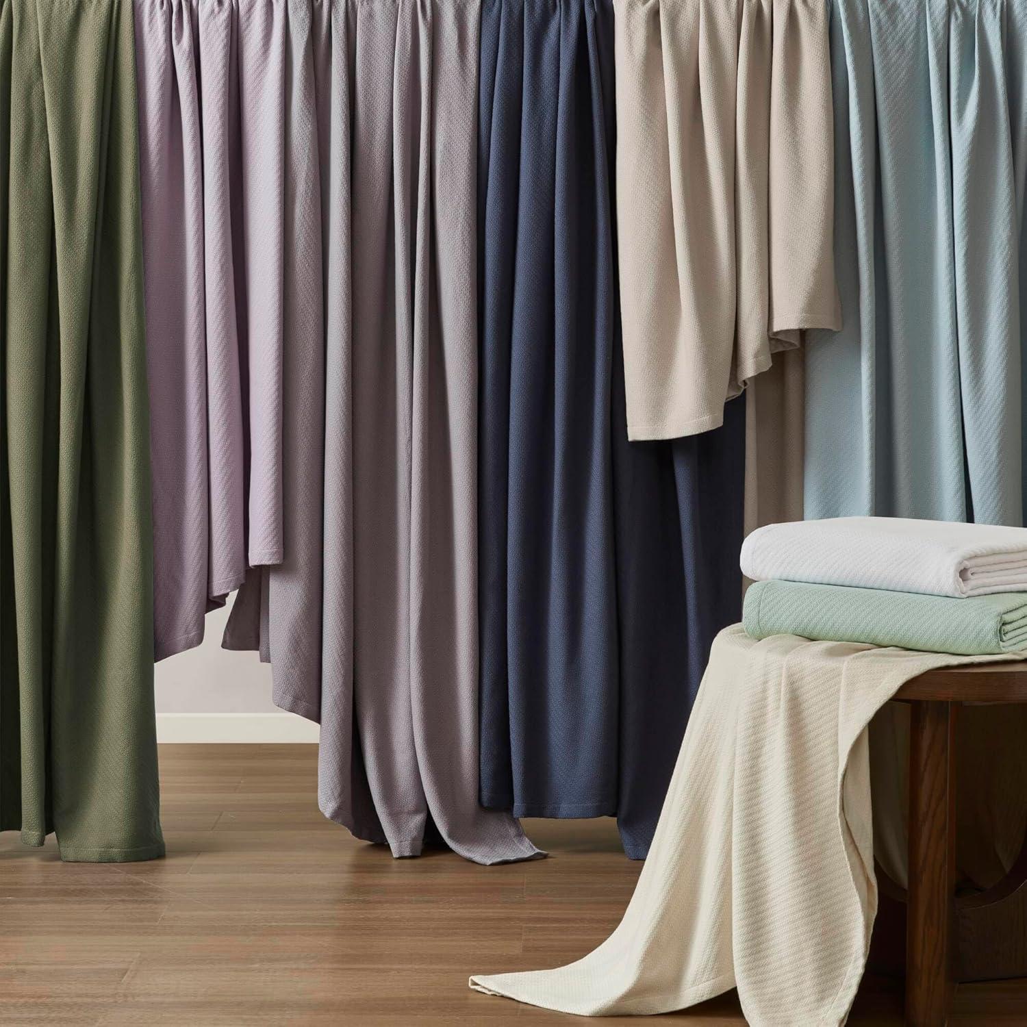 Bed Blanket Liquid Cotton Twin Ivory