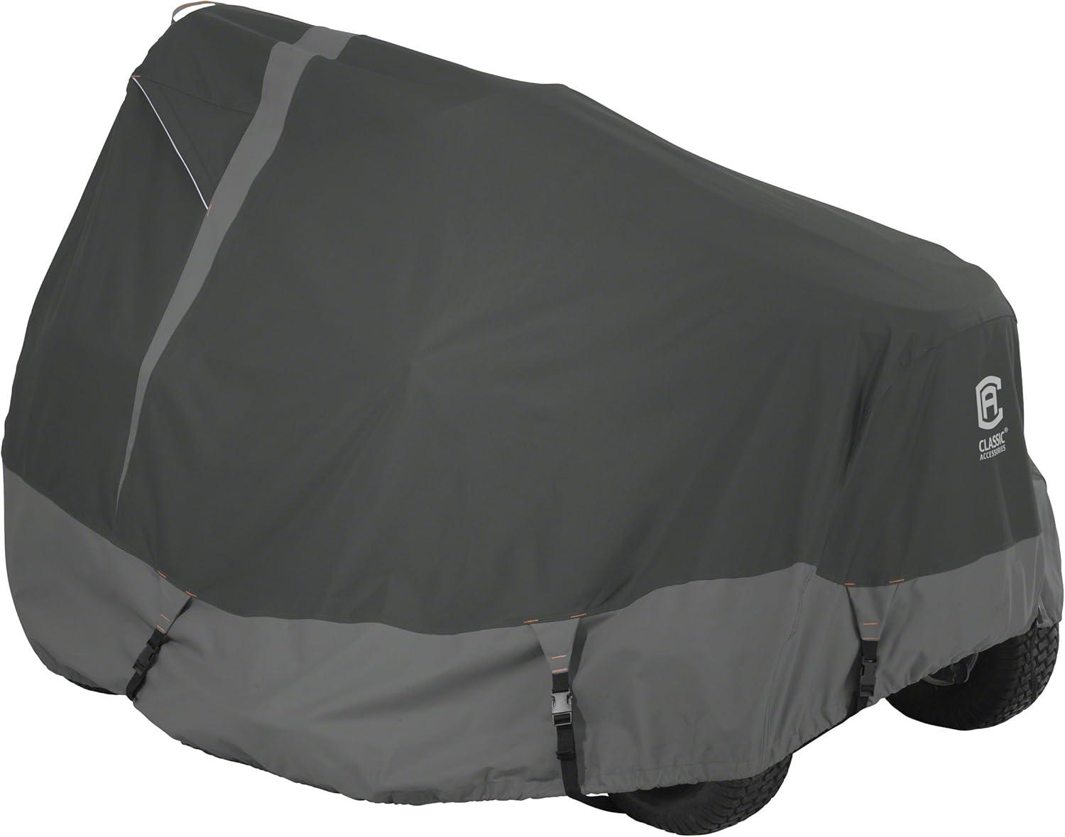 Heavy-Duty Gray and Black Lawn Tractor Cover