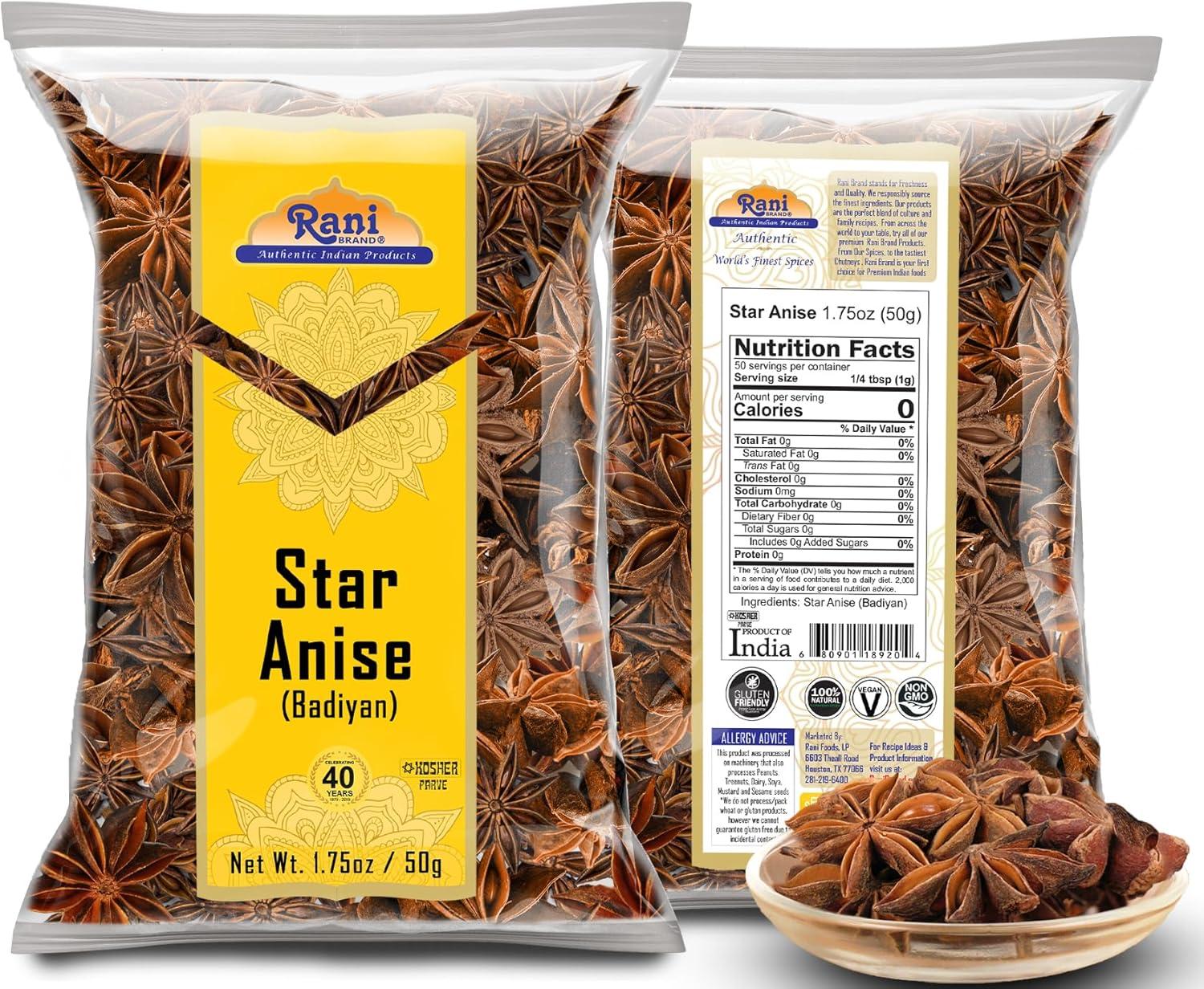 Rani Brand Authentic Indian Foods | Star Anise Seeds (Badian Khatai)