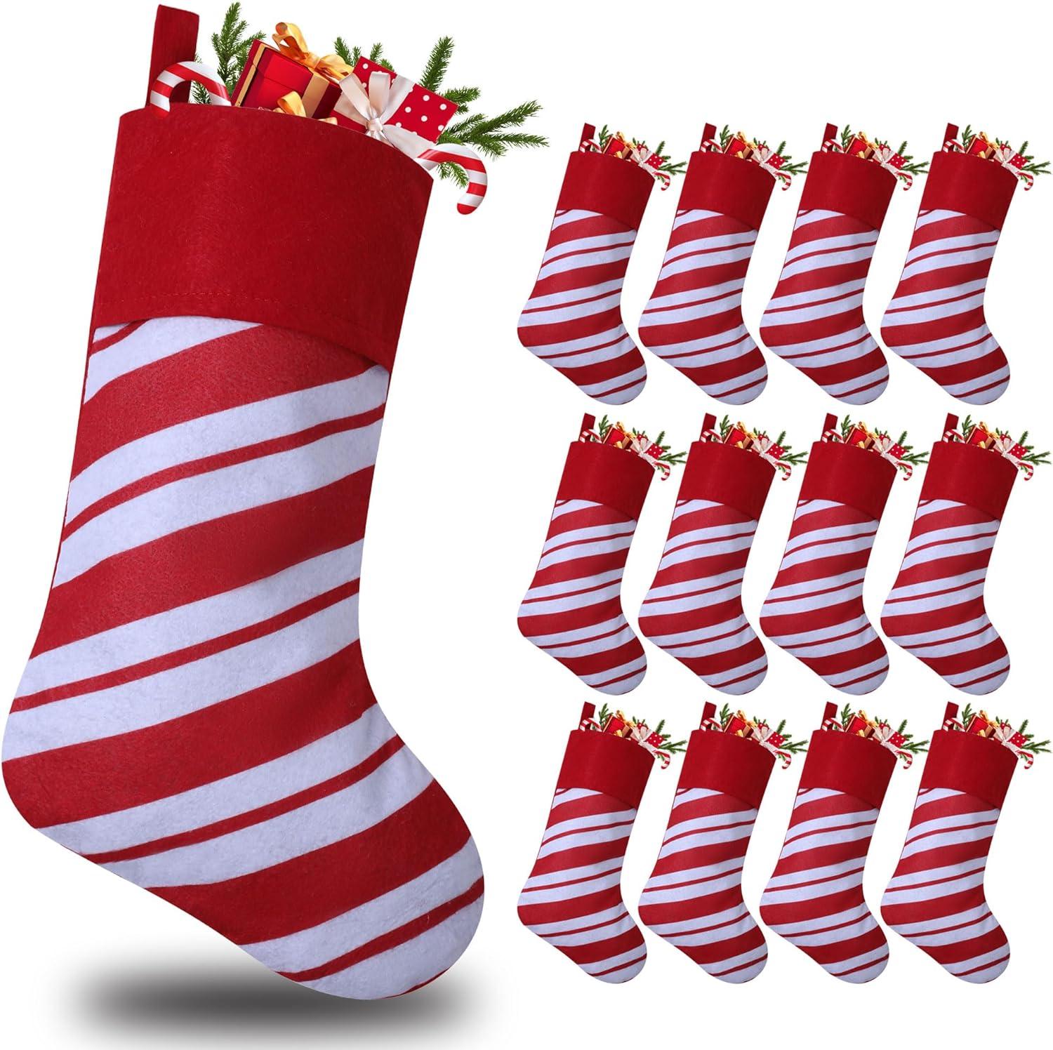 Fun Express Multi-color Polyester Christmas Stockings, 12.25" (12 Count)