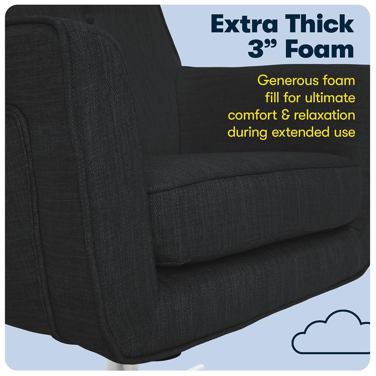 Style Ashland Home Office Chair Dark Gray - Serta: Mid-Century, Adjustable, Swivel, Ergonomic Design