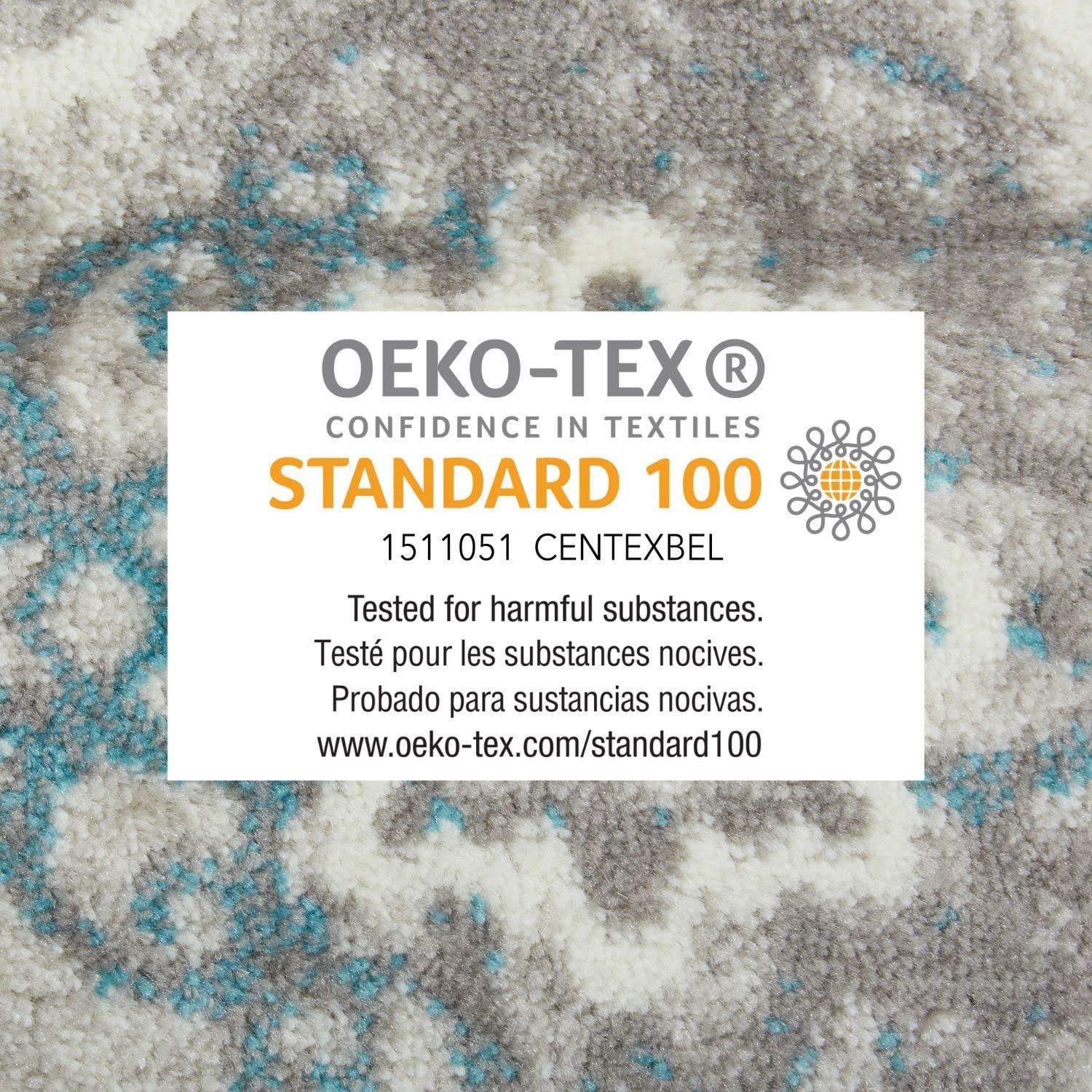 Home Dynamix Boho Andorra Transitional Damask Area Rug, Navy Blue/Ivory, 2'7"x4'7"