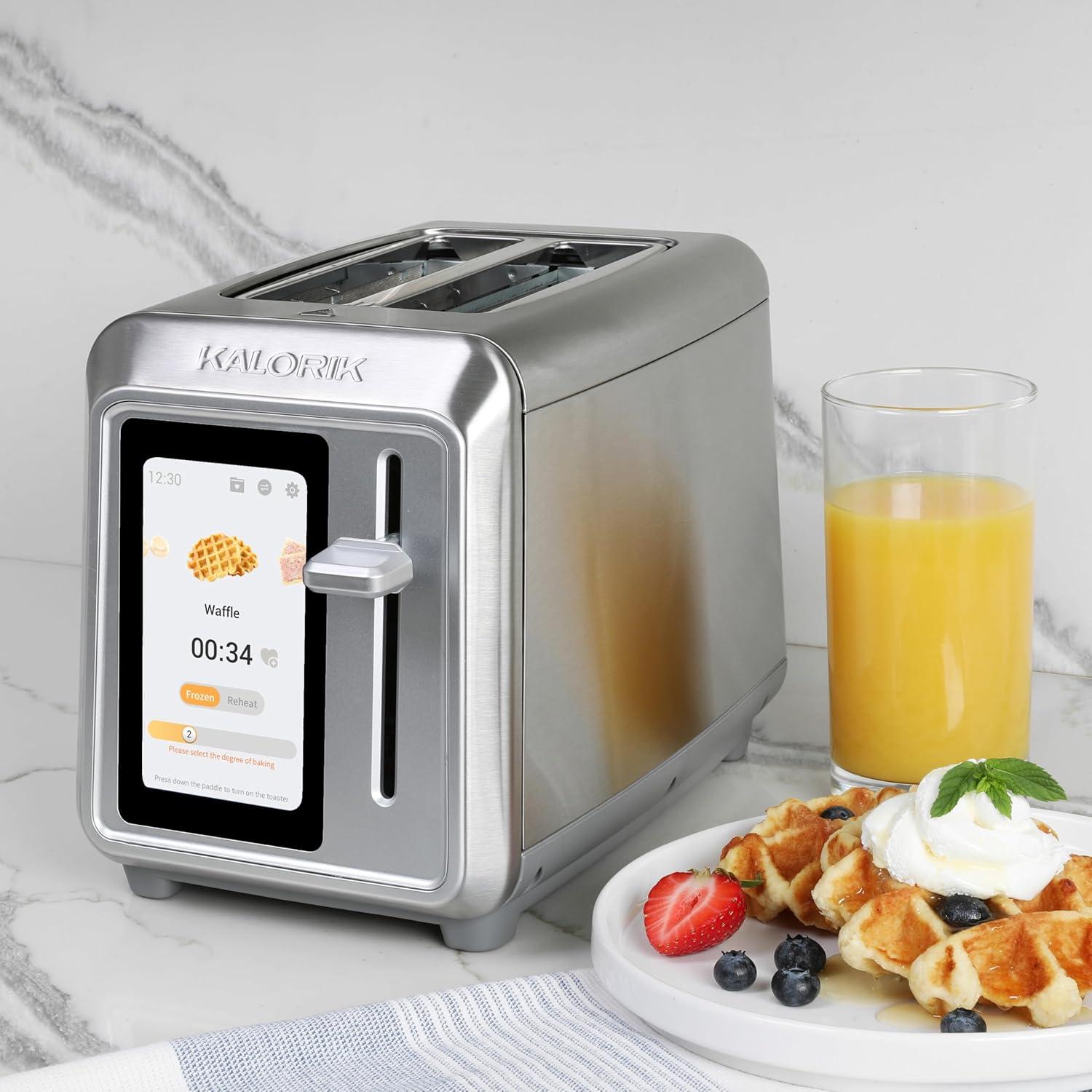 Kalorik Stainless Steel 2-Slice Toaster with Digital Touchscreen