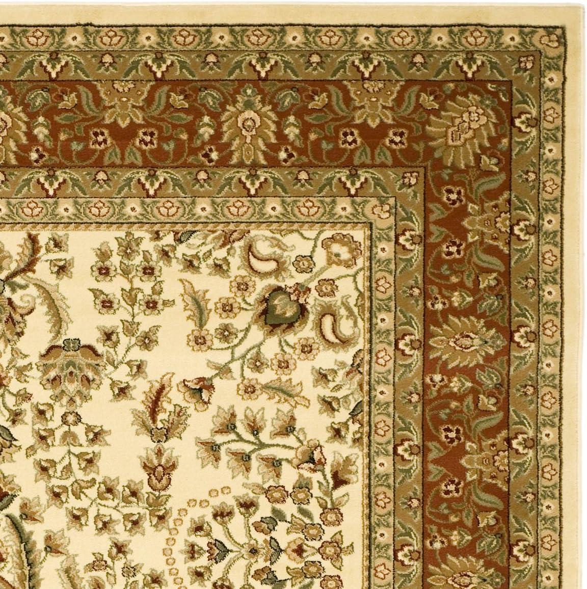 Lyndhurst LNH214 Power Loomed Area Rug - Ivory/Rust - 8'x11' - Safavieh.