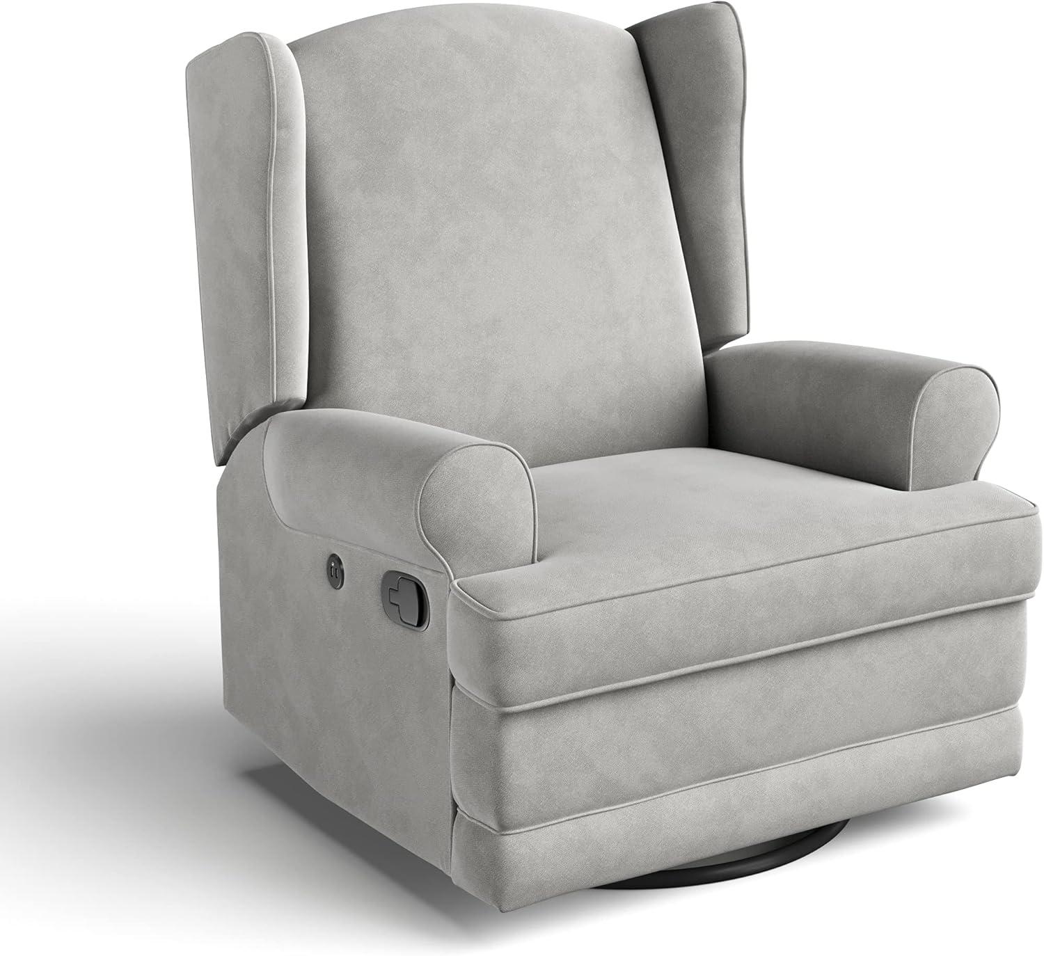 Serenity Swivel Reclining Glider Rocking Chair with USB