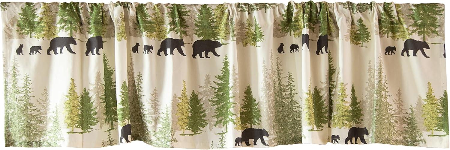 Pine Wilderness Rustic Tab Top Window Valance 18" x 84"