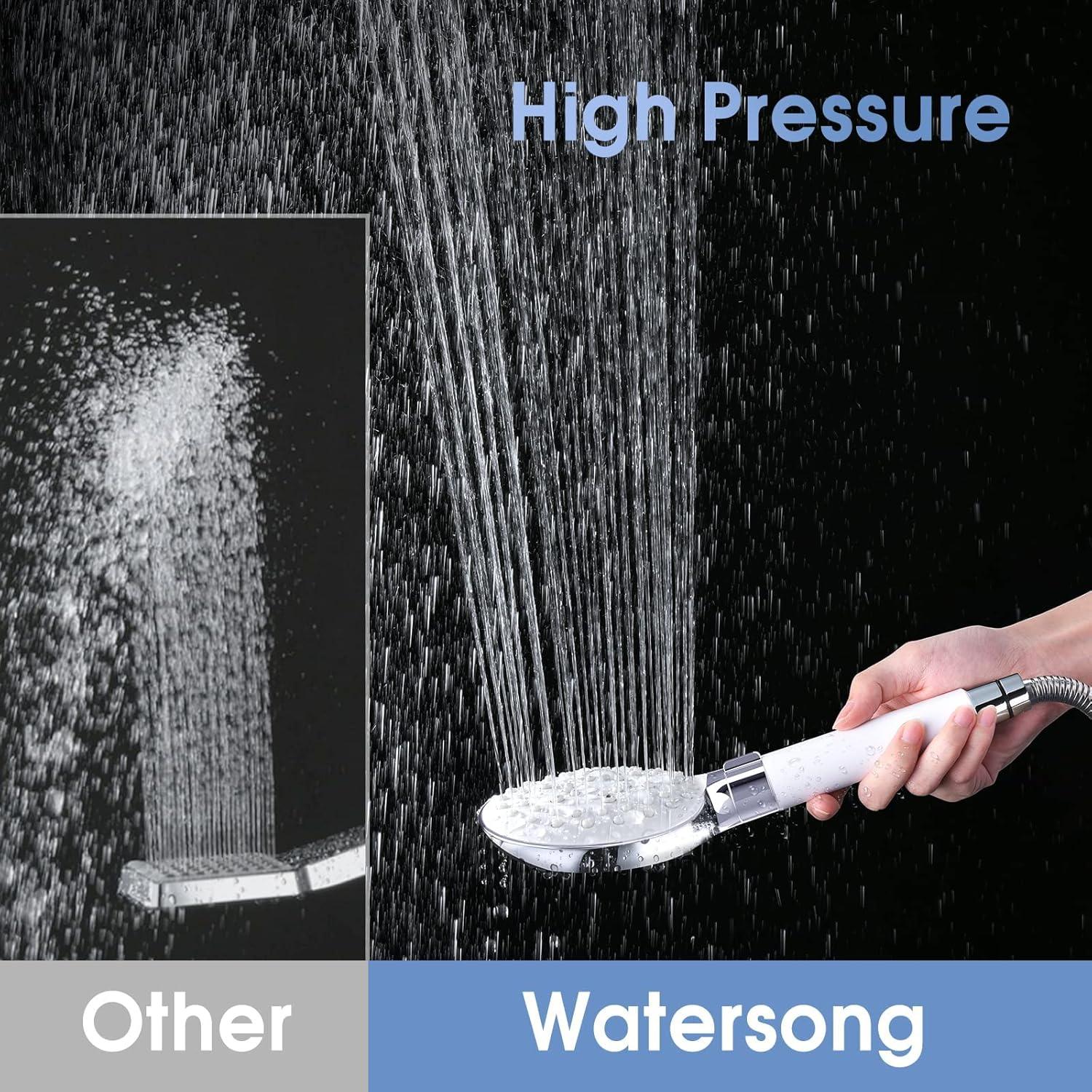 Filtered Shower Head for Hard Water, 3 Modes High Pressure Showerhead with Filter, 78.7-inch Extra Long Hose, Adhesive Shower Head Holder