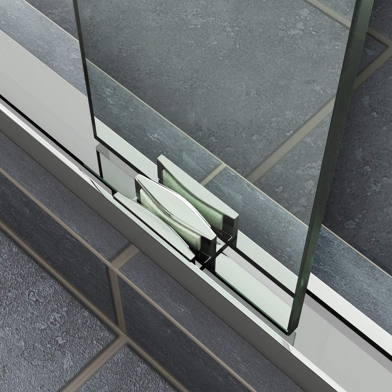 Cavalier 56" W x 77.38" H Bypass Semi-Frameless Shower Door with Clearmax™ Technology