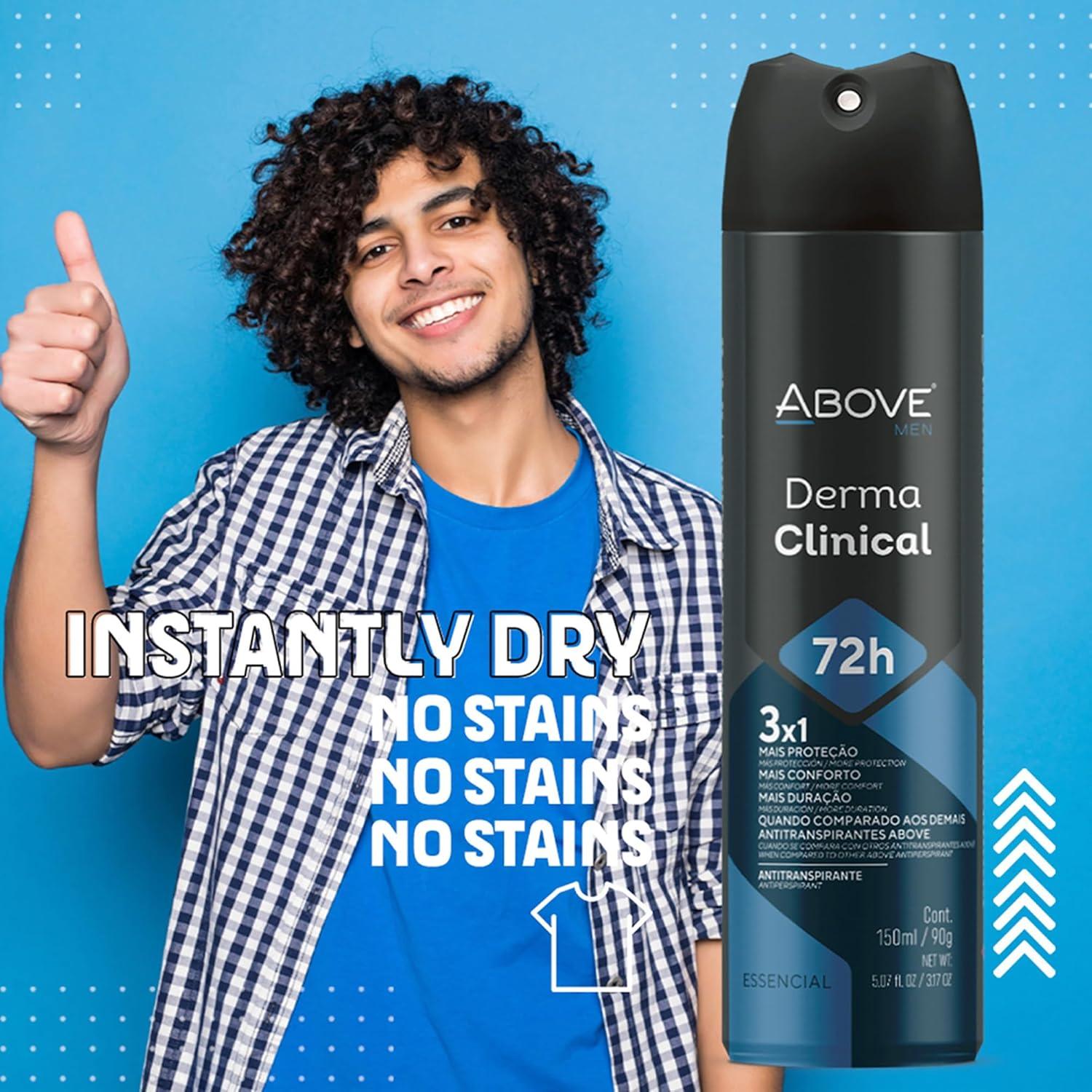 Above 72 Hours Desodorante Antitranspirante en Spray Derma Clinical, 3.17 oz