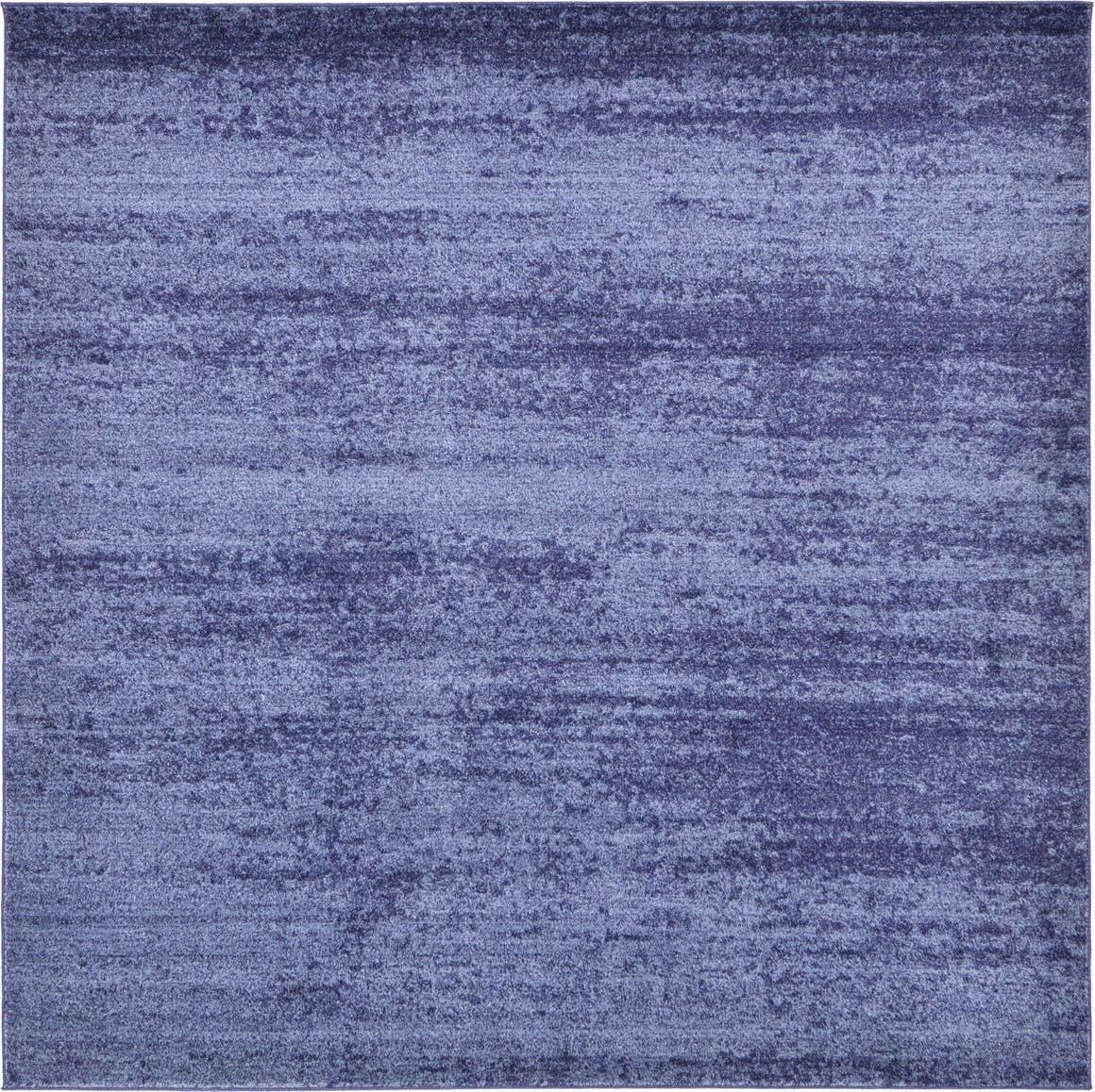 Unique Loom Del Mar Collection Area Rug - Lucille (7' 10" Square, Navy Blue/ Ivory)