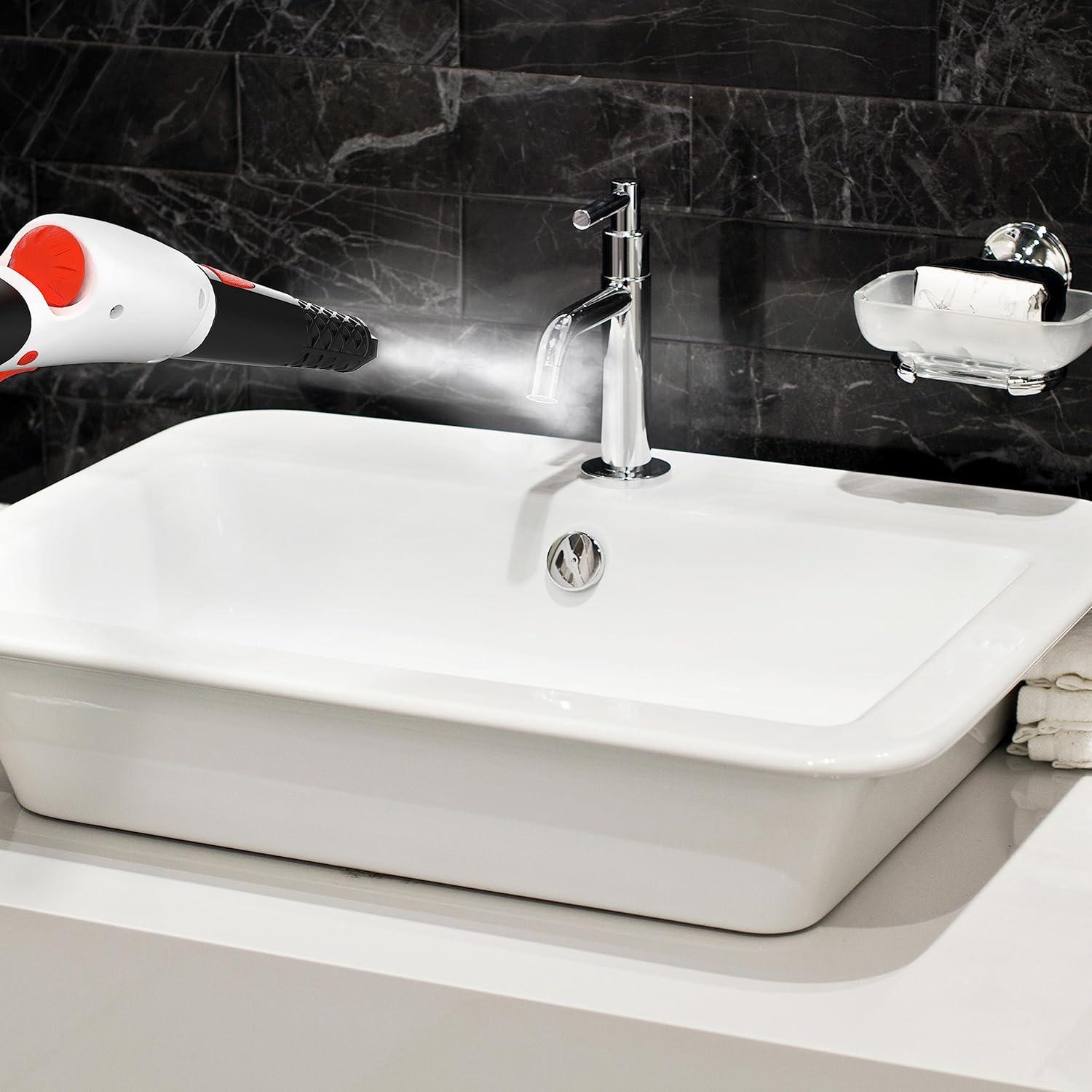 Sharper Image Canister Steam Cleaner with 15 Accessories, 54oz., White