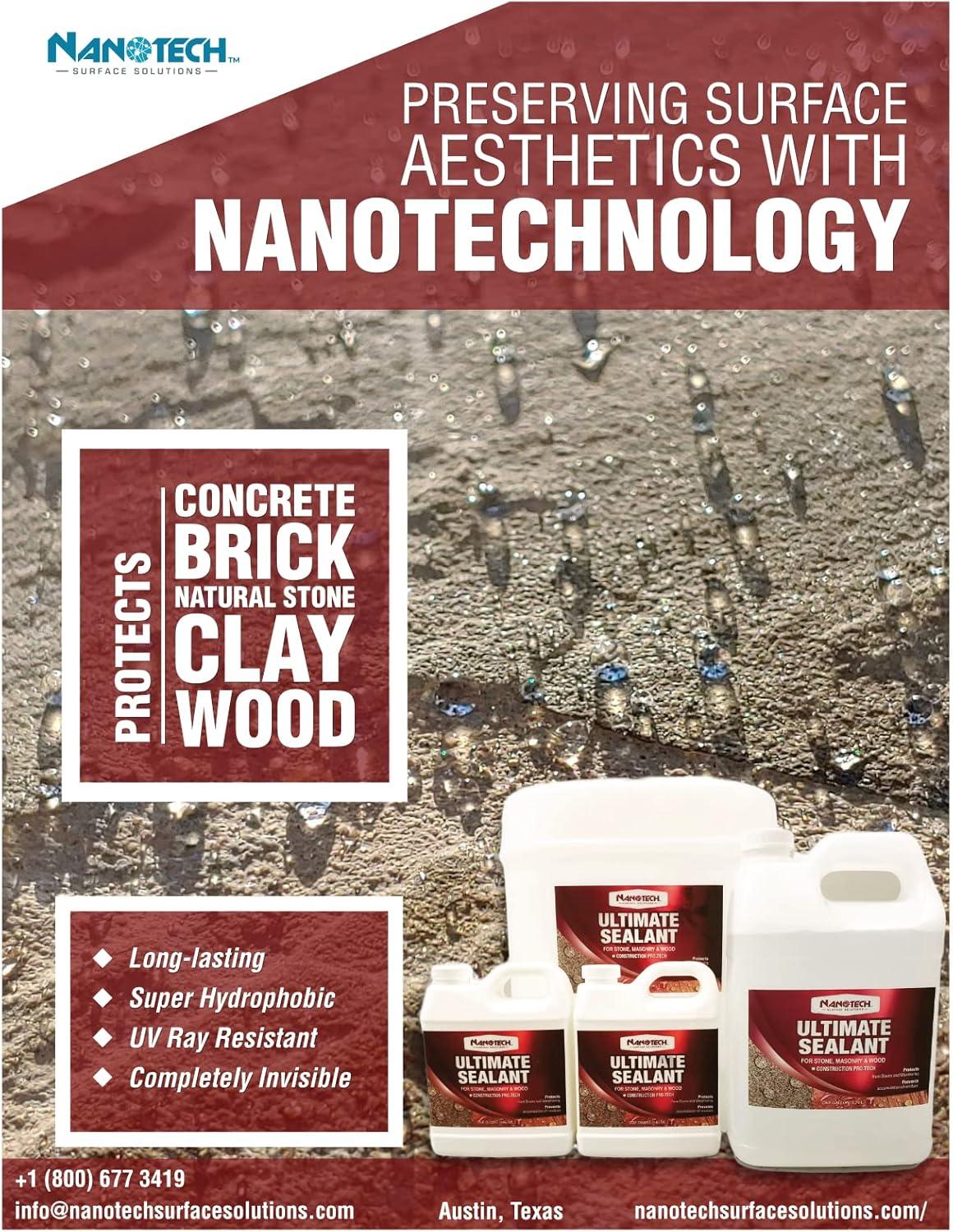 Nanotech Ultimate Sealer 1 Quart Natural for use on stone, concrete, pavers, un glazed tile, clay tiles, wood