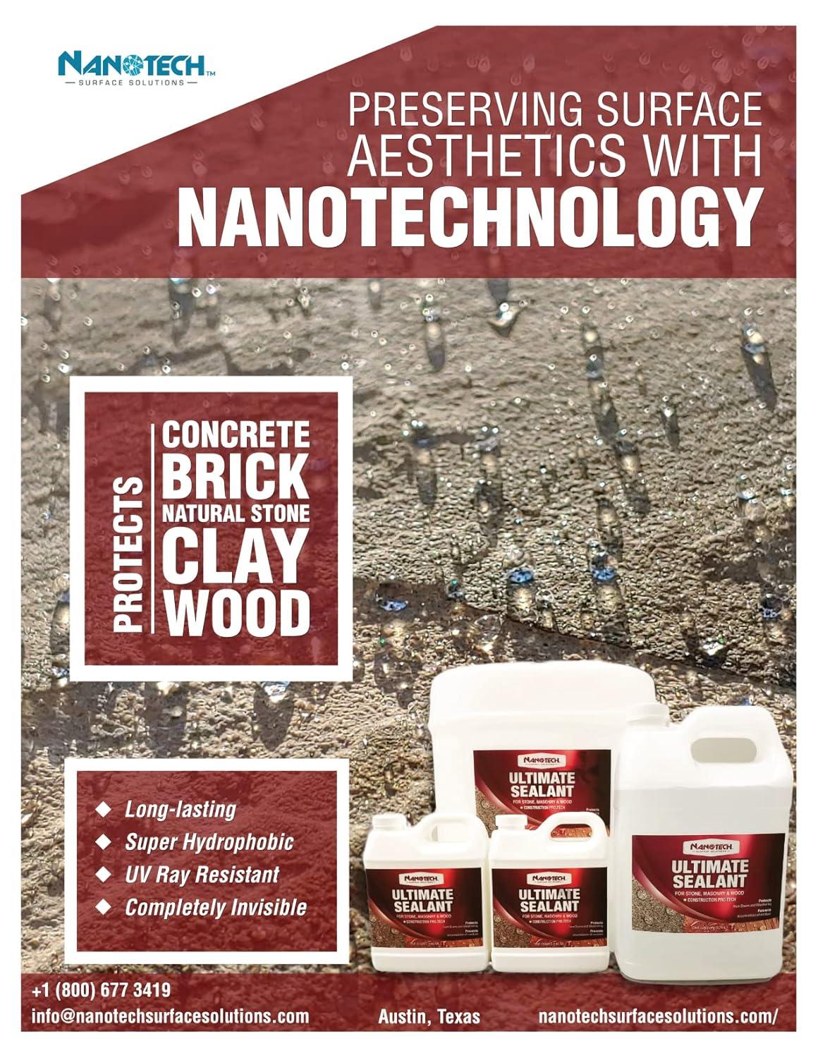 Nanotech Ultimate Sealer 1 Quart Natural for use on stone, concrete, pavers, un glazed tile, clay tiles, wood