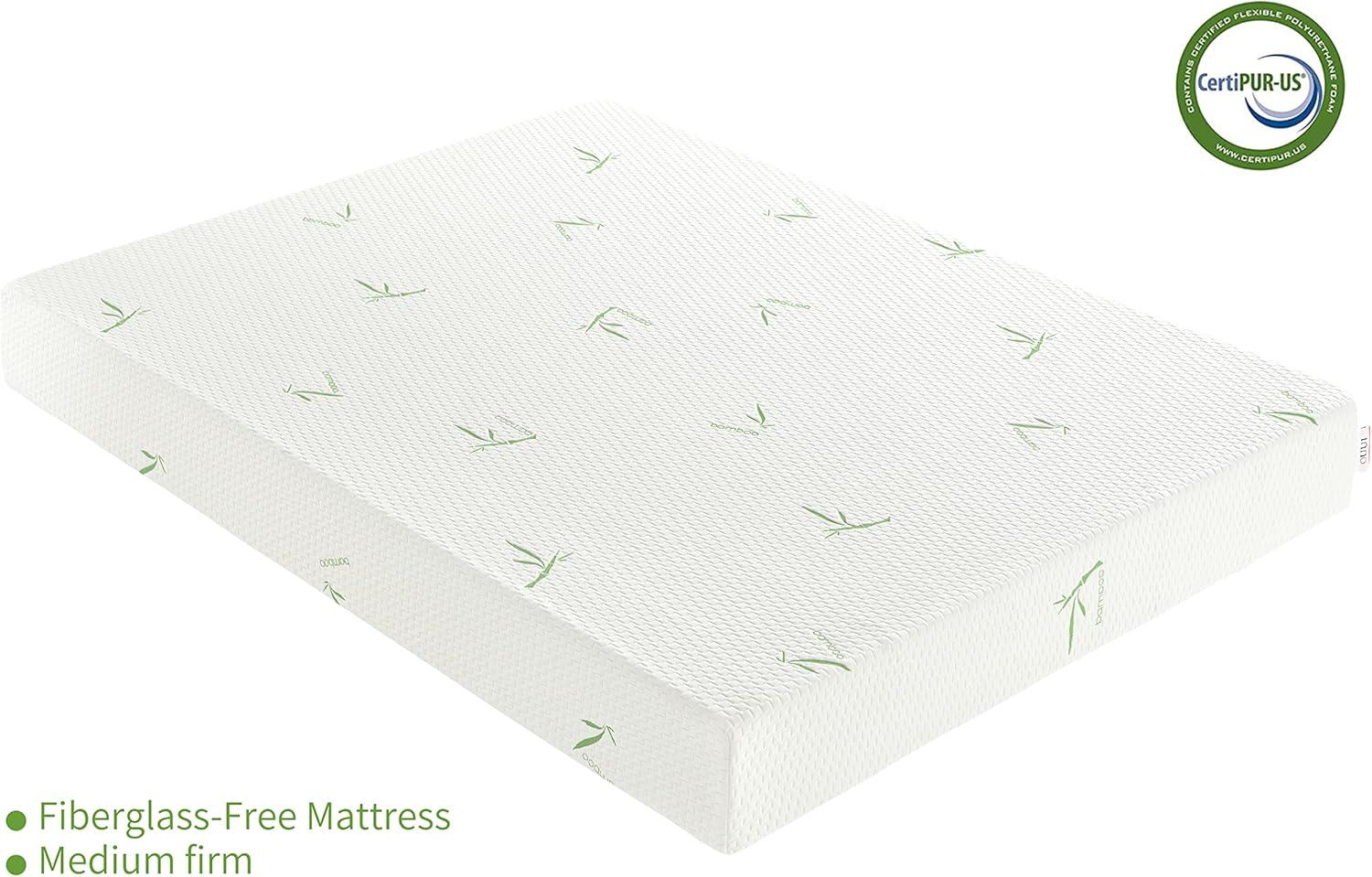 Twin Gel Memory Foam Mattress with Bamboo Cover