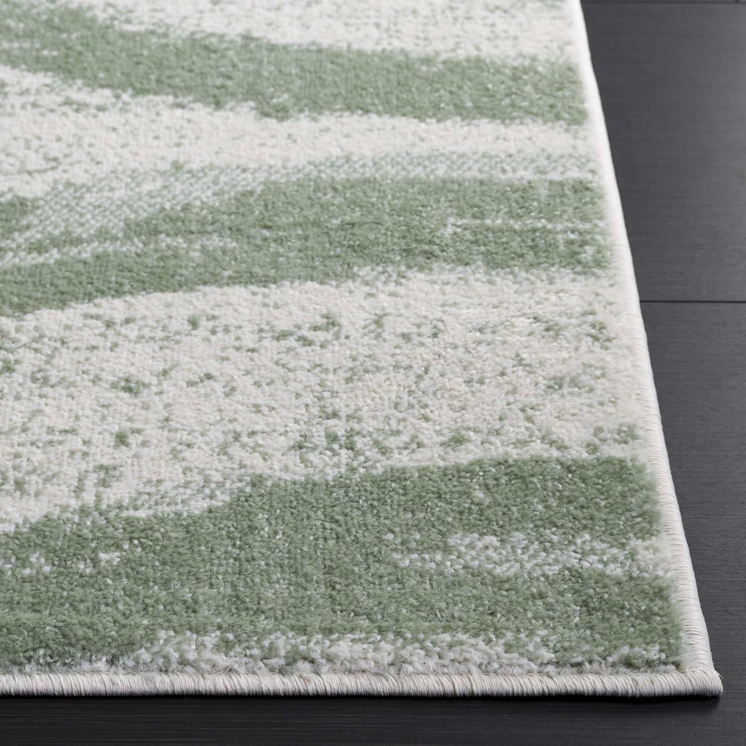 Adirondack ADR125 Machine Made Indoor Area Rug - Sage/Cream - 5'x5' - Safavieh
