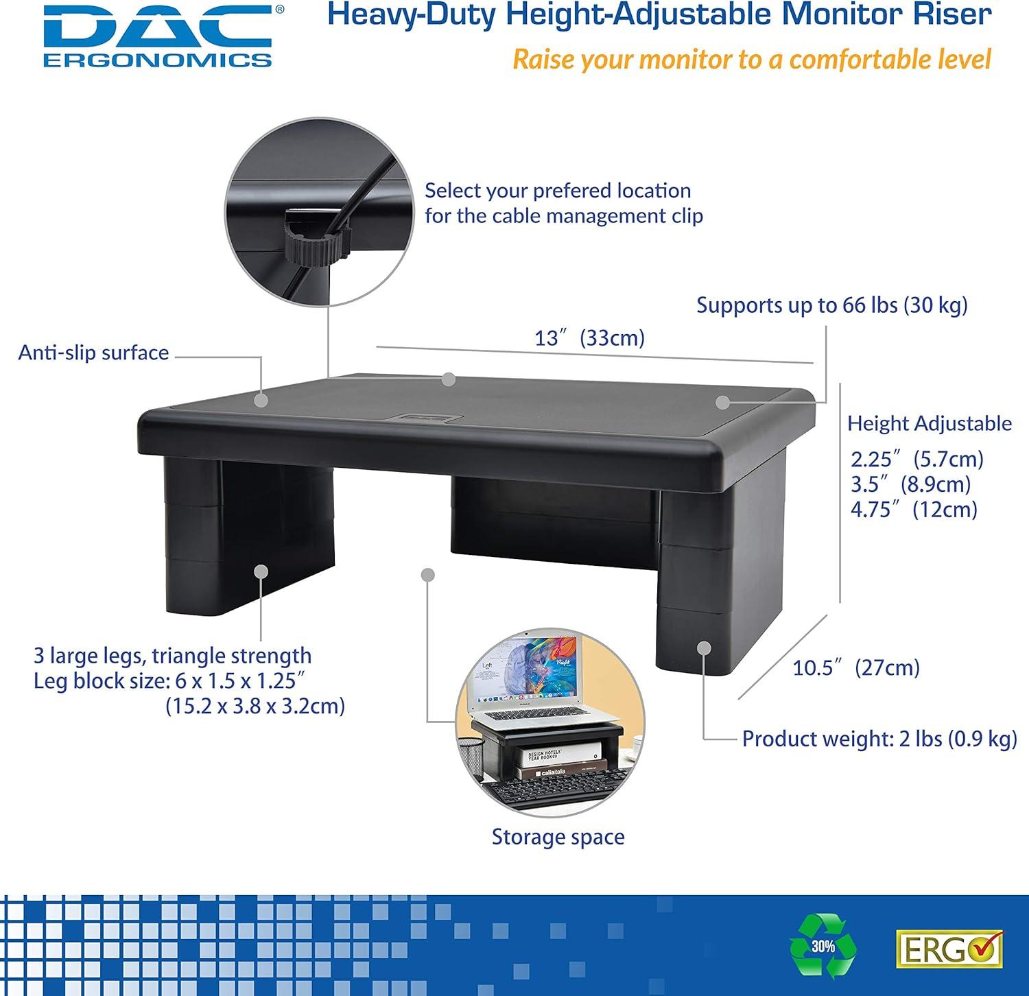 Data Accessories Company Stax MP-107 Monitor Riser Stand