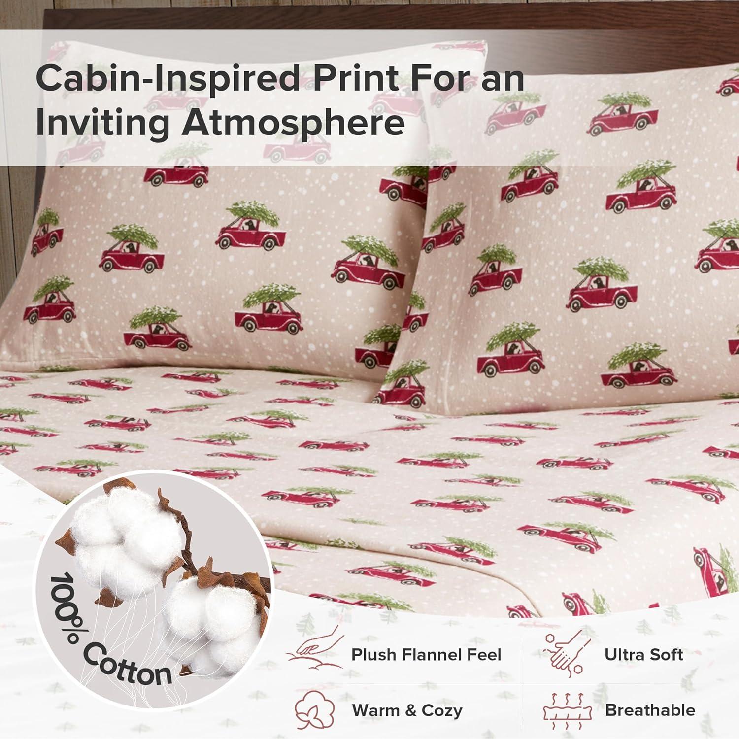 Woolrich 100% Cotton Flannel Sheet Set