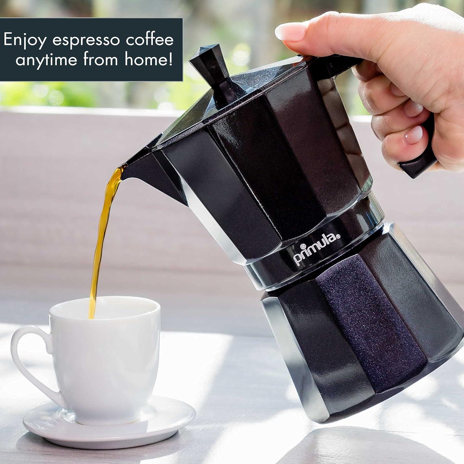 Primula PEBK-3306 6-Cup Aluminum Espresso Coffee Maker, Black