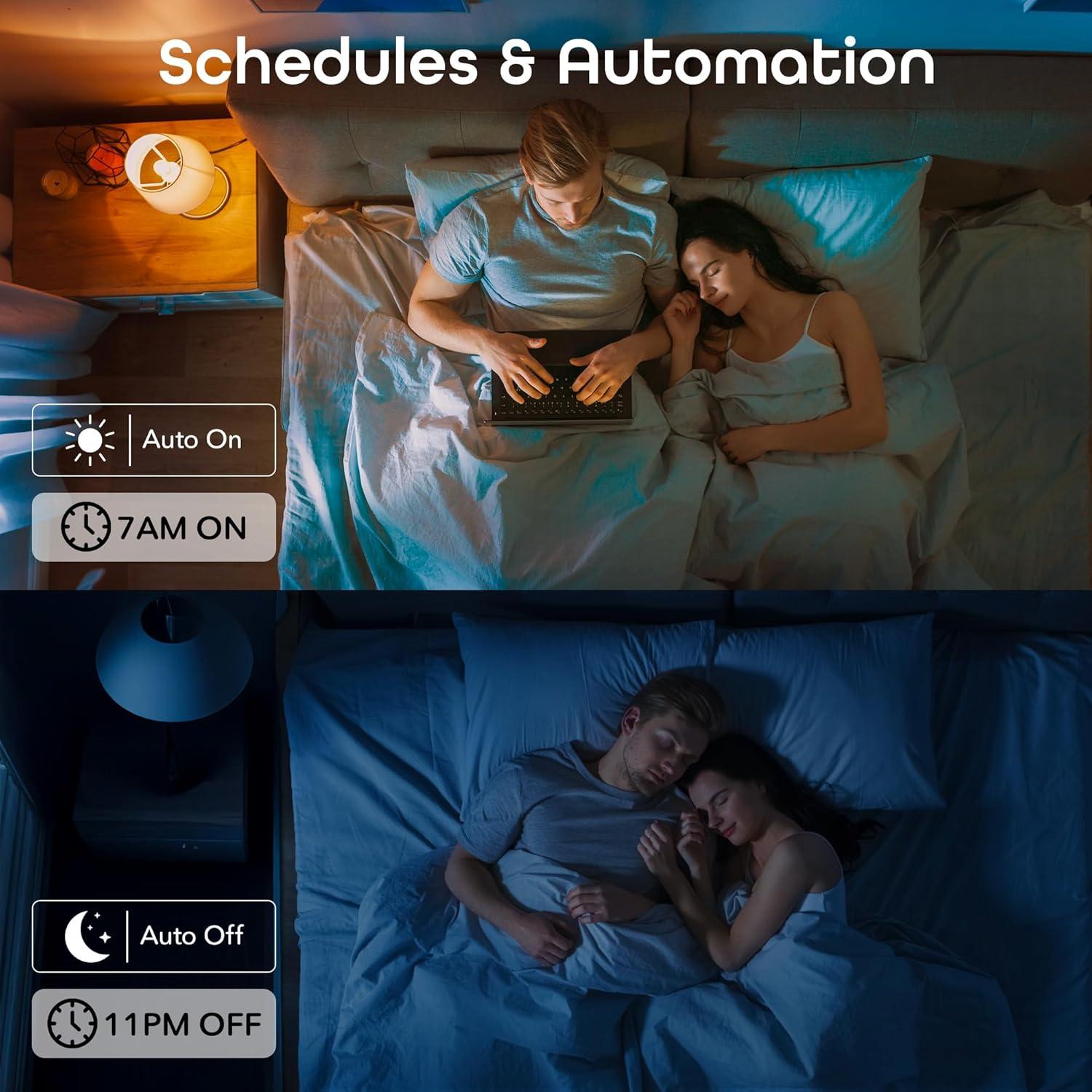 Geeni Smart LED Light Bulb 3-Pack  A19 WiFi Dimmable Soft White 800 Lumens, Works with Alexa & Google Assistant, Voice Control, Energy Efficient Smart Bulbs