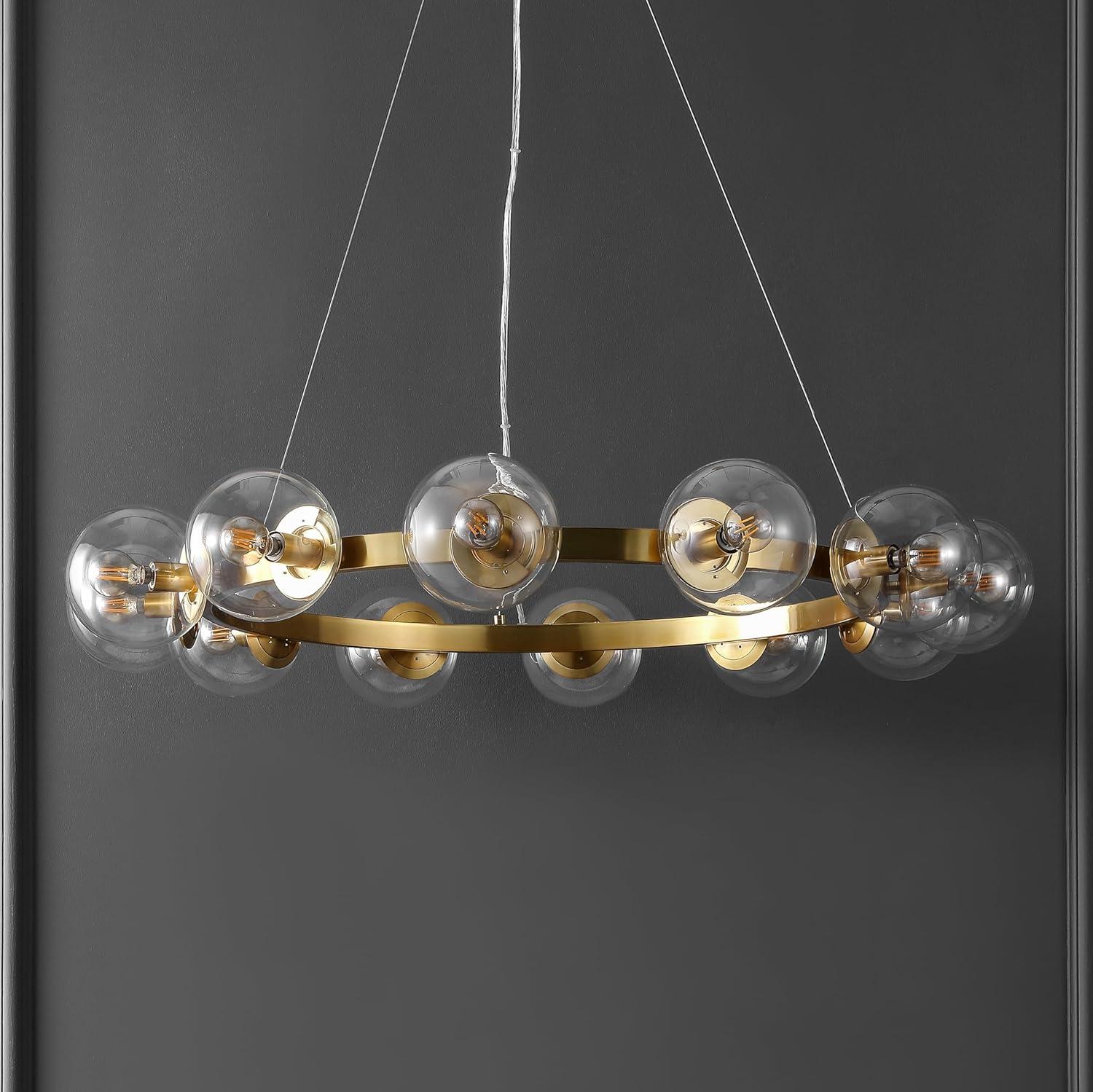 Rylian 12 Light 38" Chandelier - CHA4063 - Brass - Safavieh