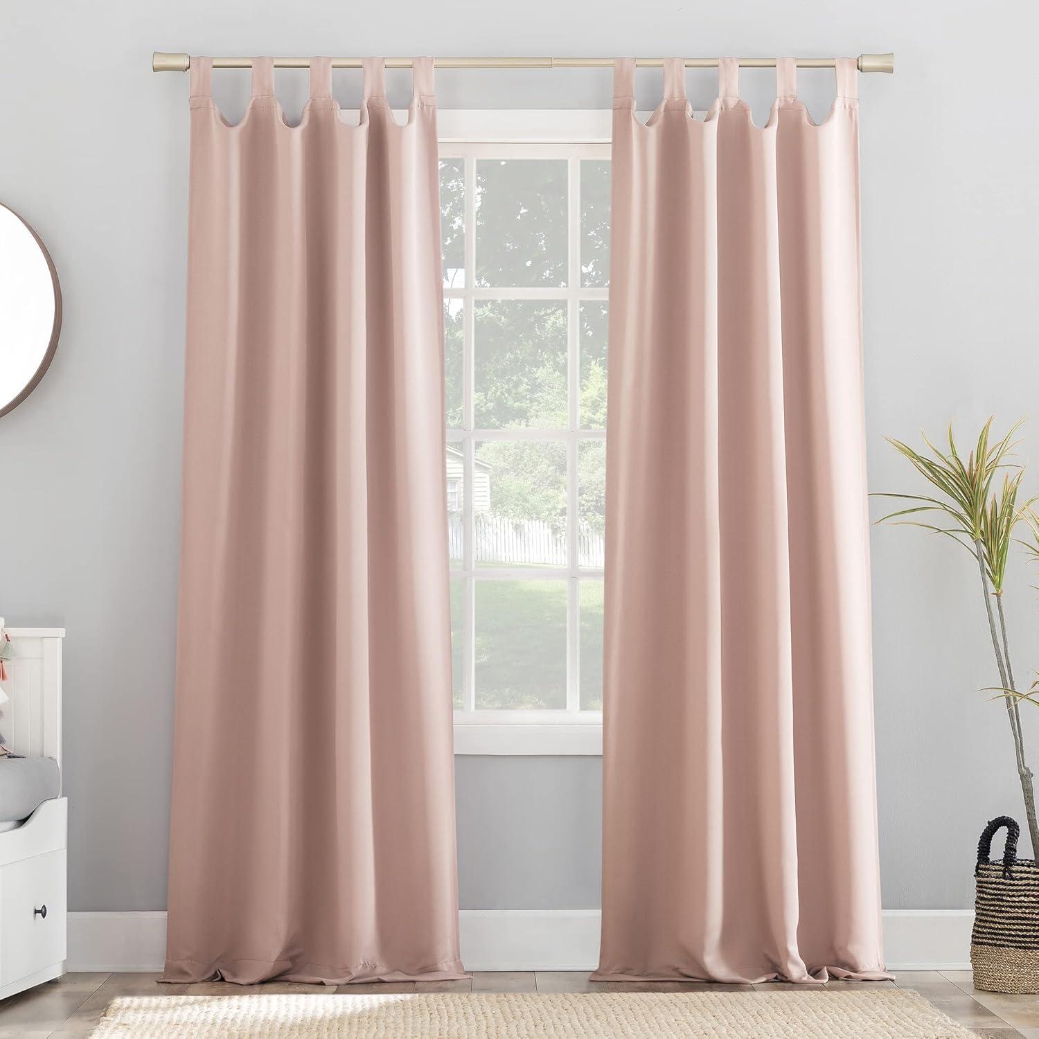 Sun Zero Blackout Kenneth Energy Saving Tab Top Curtain Panel