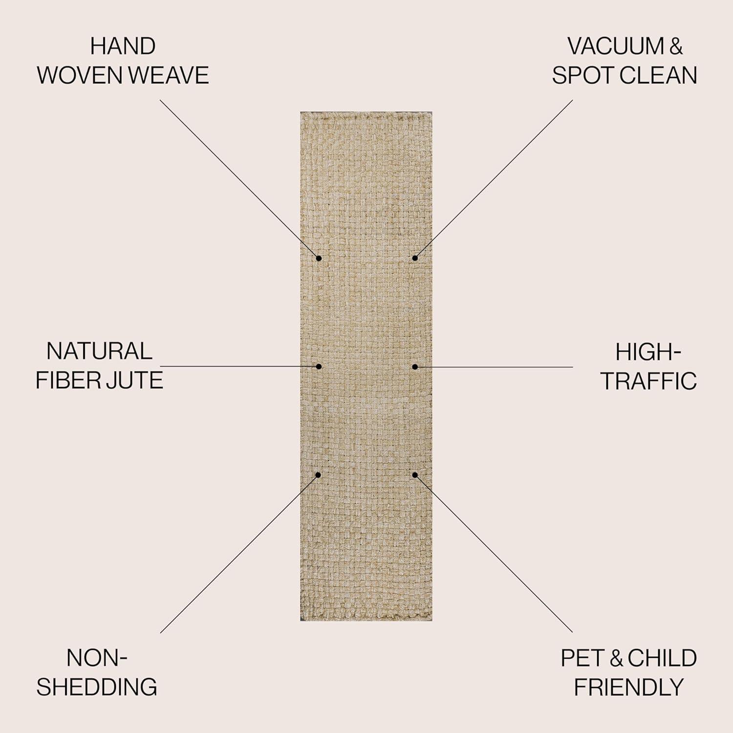 Estera Hand Woven Boucle Chunky Jute Indoor Area Rug - JONATHAN Y