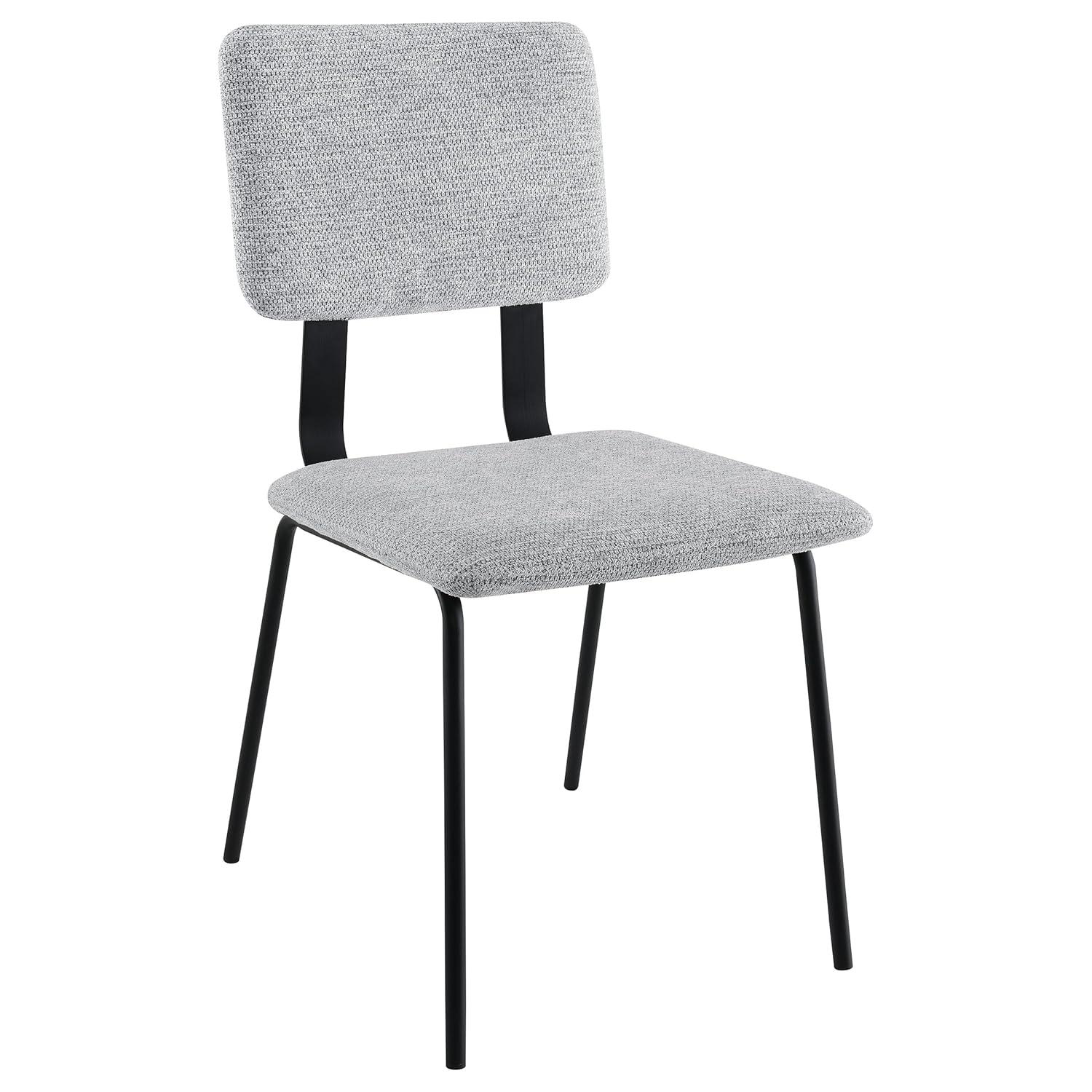 Coaster Calla Contemporary Fabric Upholstered Dining Side Chair in Gray
