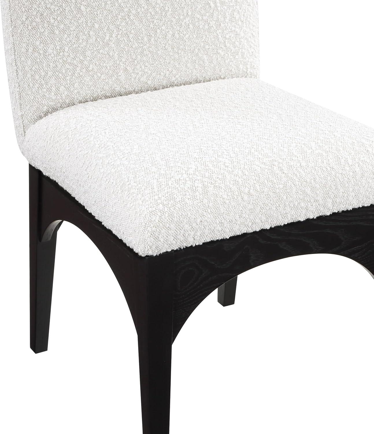 Meridian Furniture Waldorf Cream Boucle Fabric Dining Side Chair