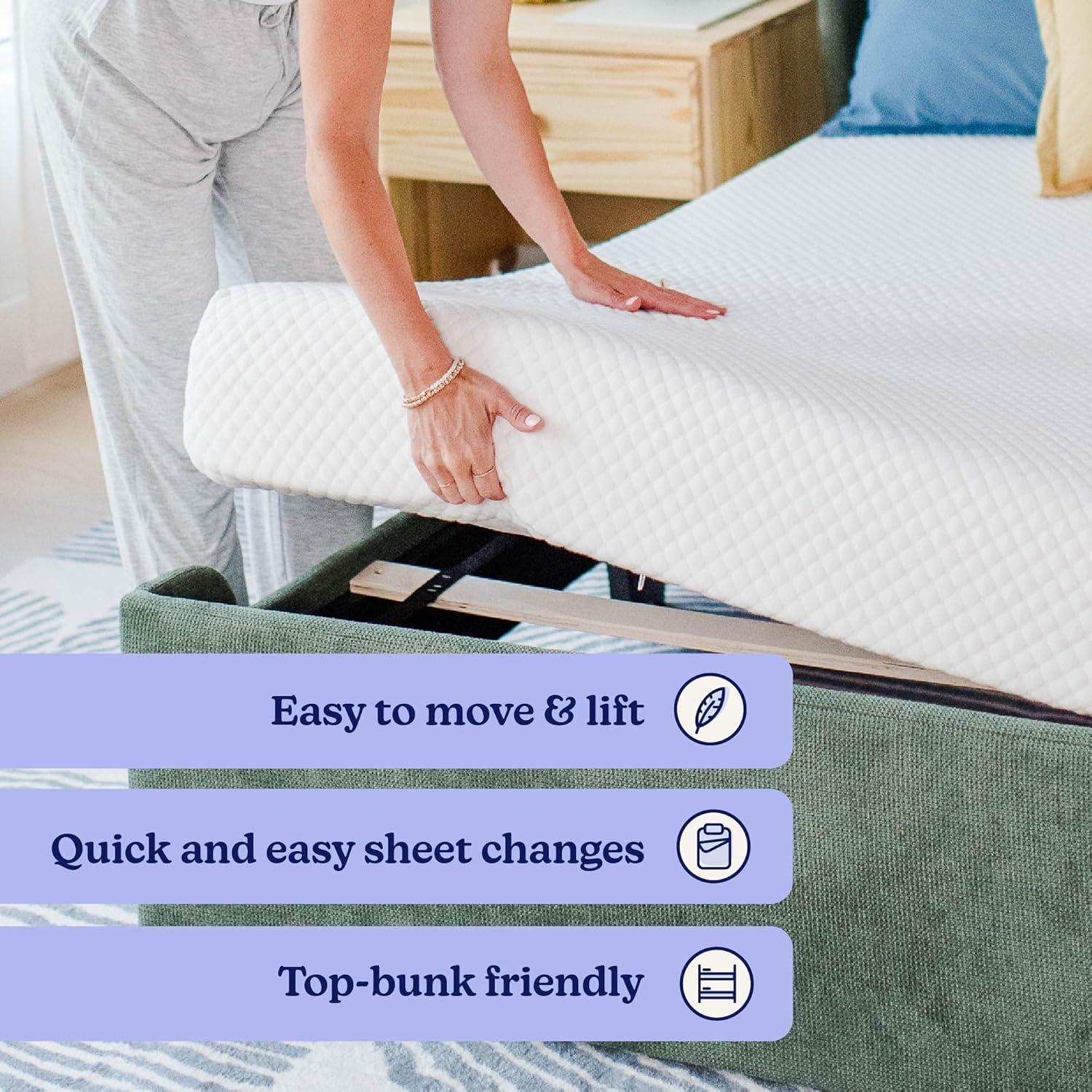 Full Size White Memory Foam Mattress with Breathable Cotton Cover