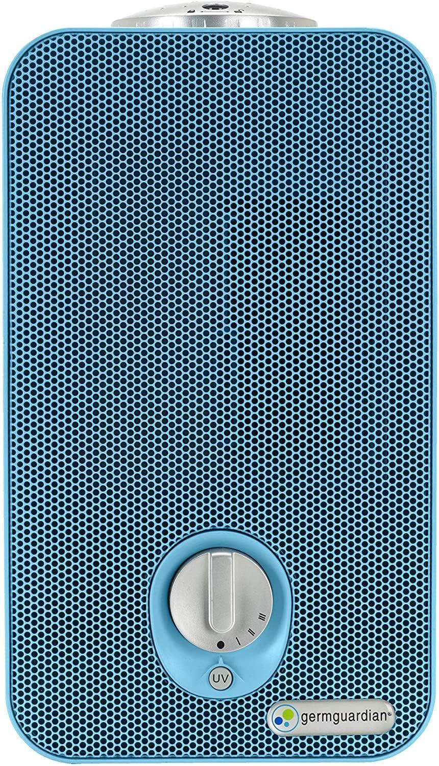 Blue Tabletop HEPA Air Purifier with Odor Absorbing Filter